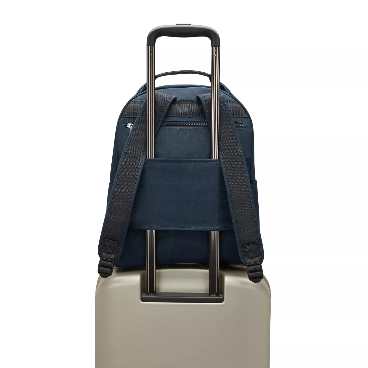 Kipling Micah rugzak Medium True Blue Tonal met laptopvak