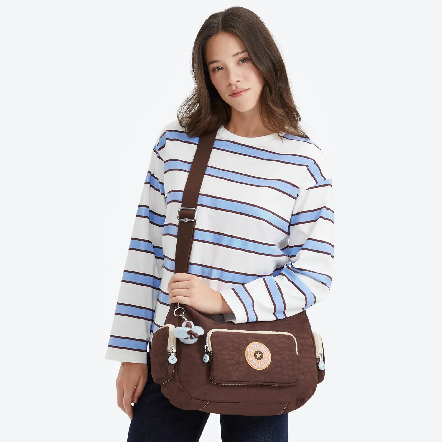 Kipling Gabbina Energy crossbody Energy Brown Medium – ritsvakken