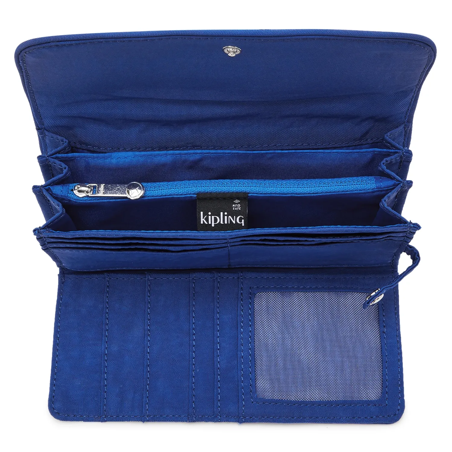 Kipling Money Land portemonnee Groot Blazing Blue RFID