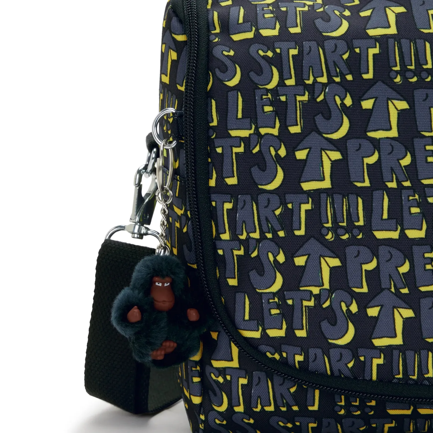 Kipling New Kichirou lunchtas Groot Lets Play Print trolleybevestiging