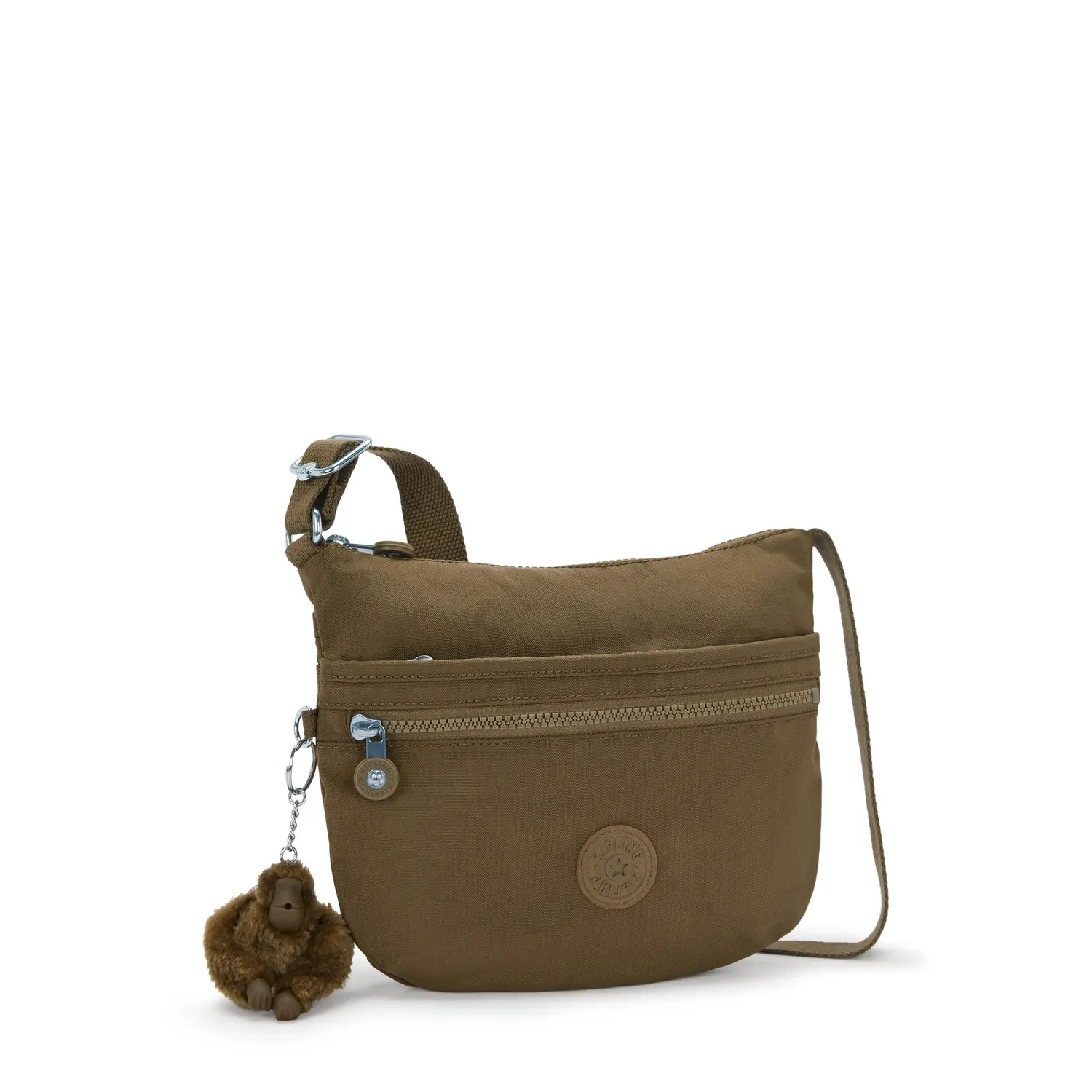 Kipling Arto S schoudertas Smooth Khaki klein licht