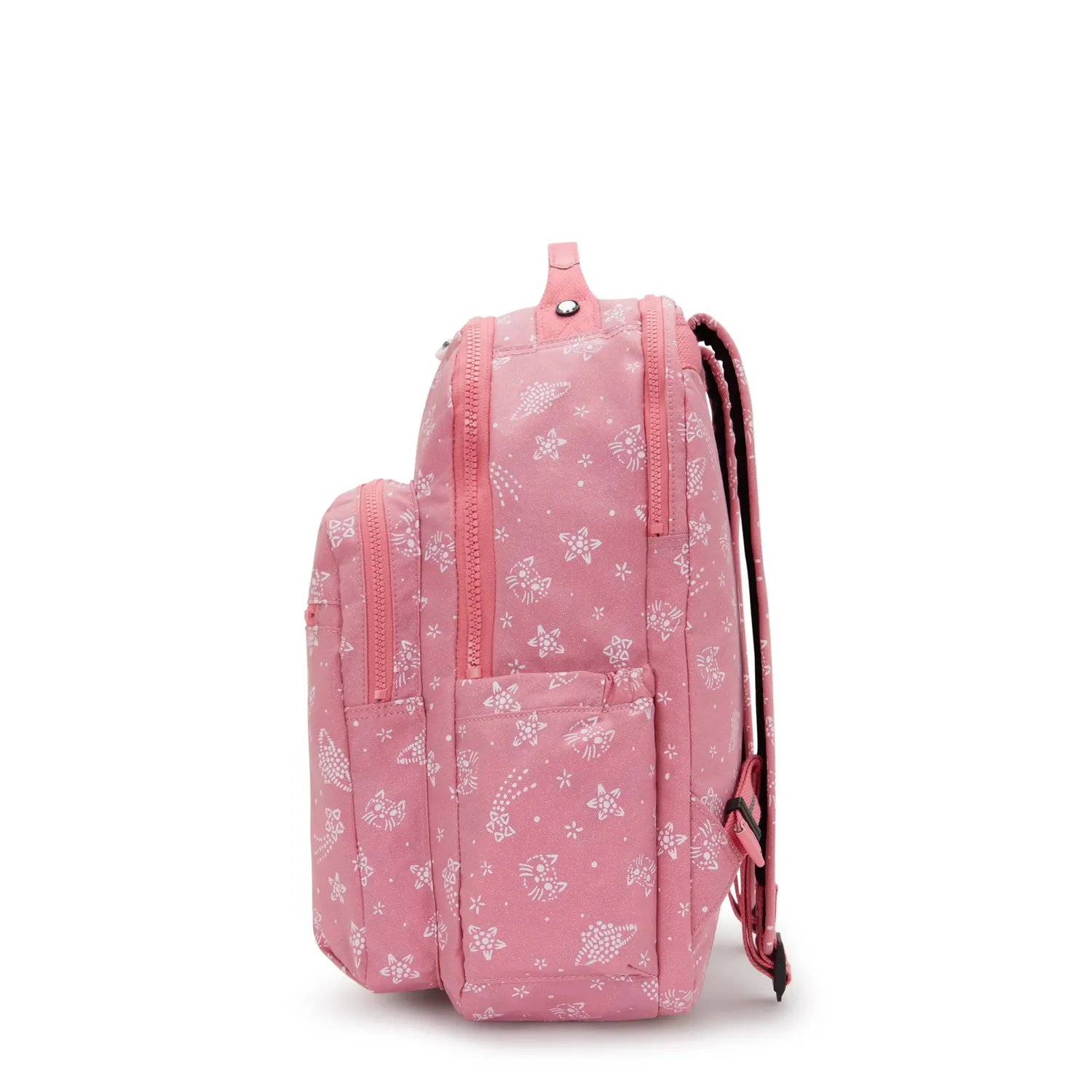 Kipling Seoul Lap rugzak Glitter Cats Groot 15 inch