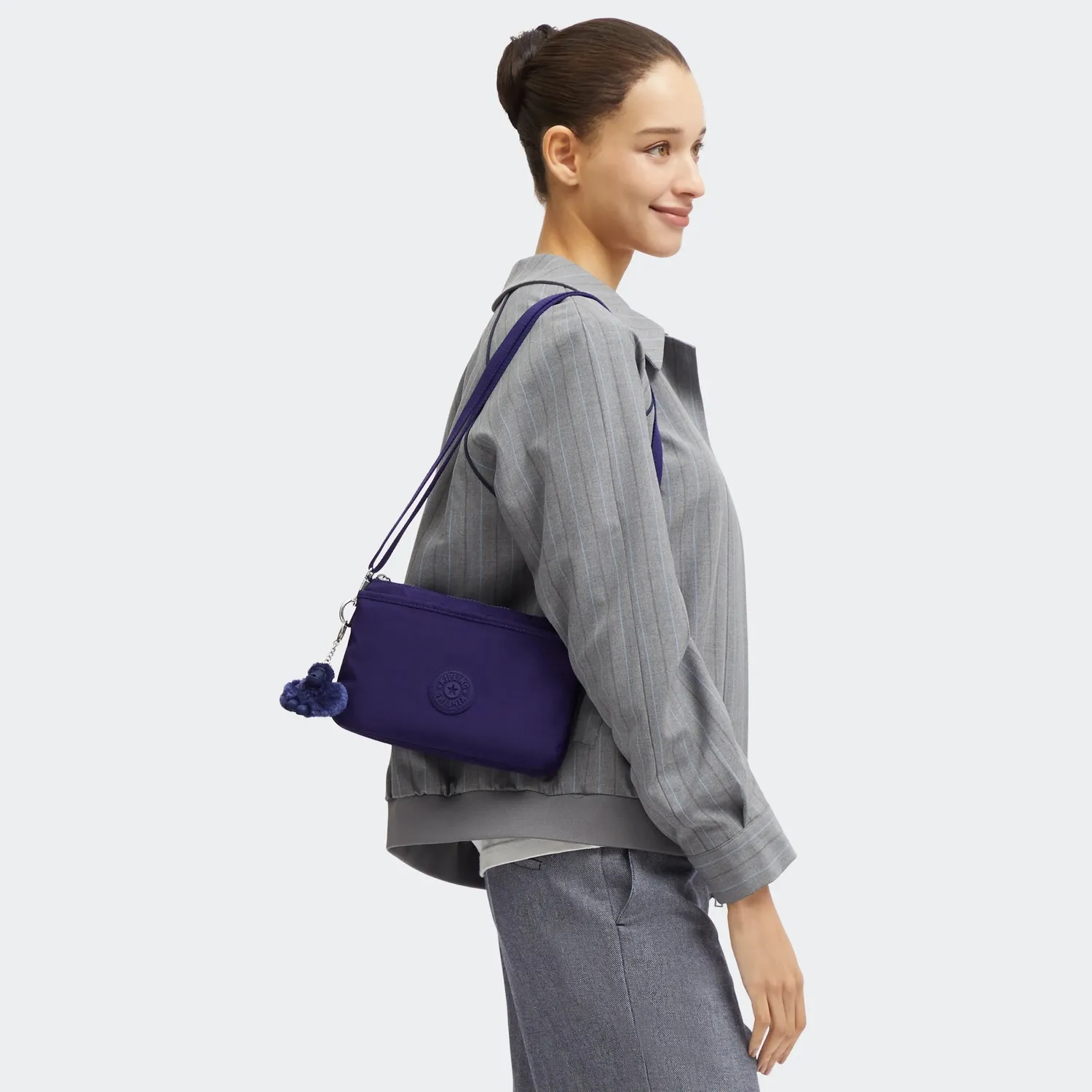 Kipling Riri crossbodytas Klein Moonlit Blue waterafstotend