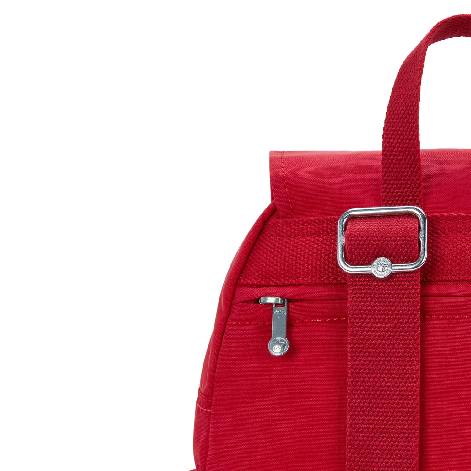 Kipling City Zip S rugzak Ruby Red klein met sleutelkoord