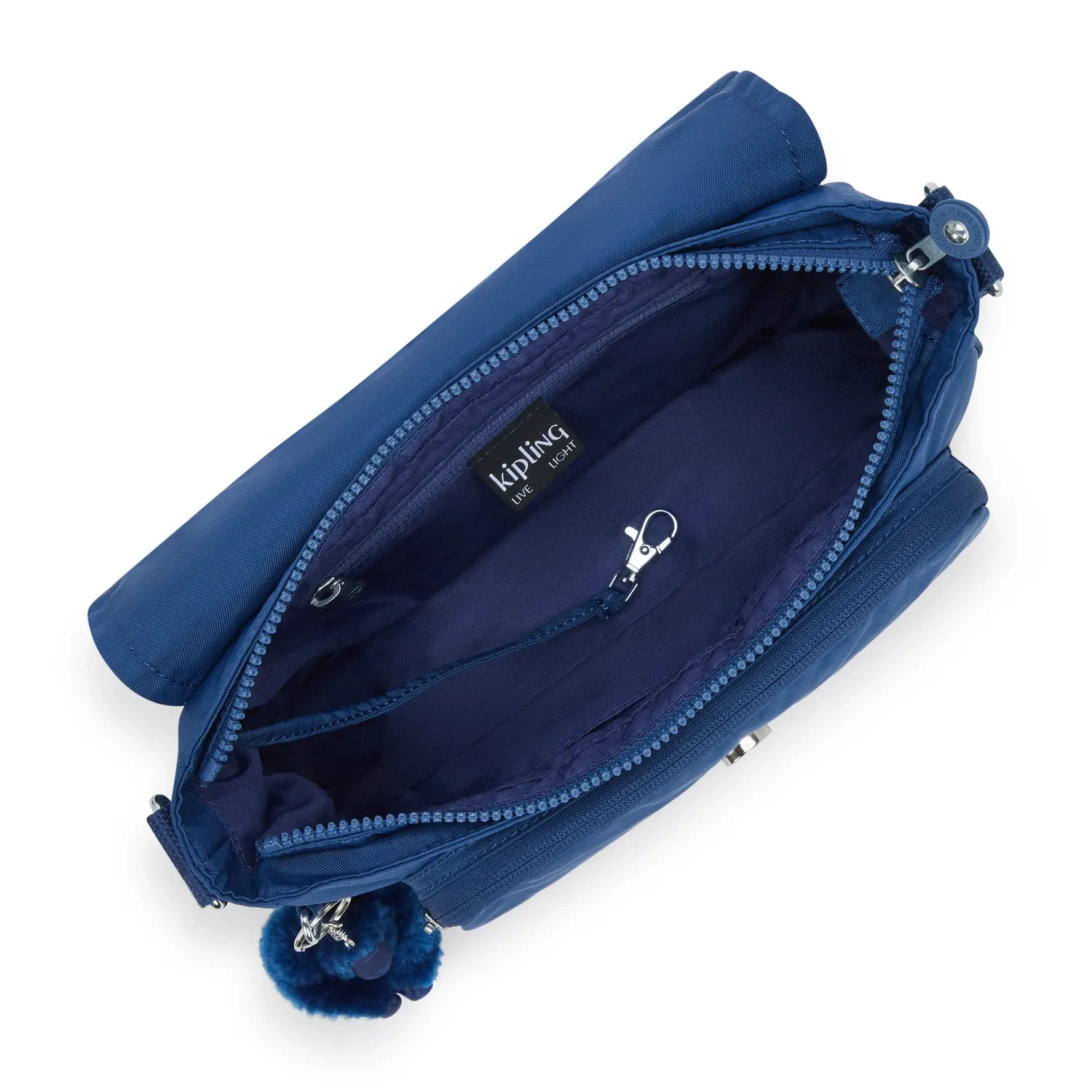 Kipling Dalma crossbody Medium Casual Blue handsfree vakken