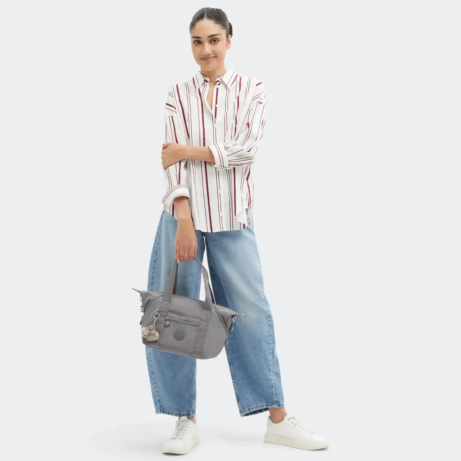 Kipling Art Mini schoudertas Inviting Grey klein waterafstotend
