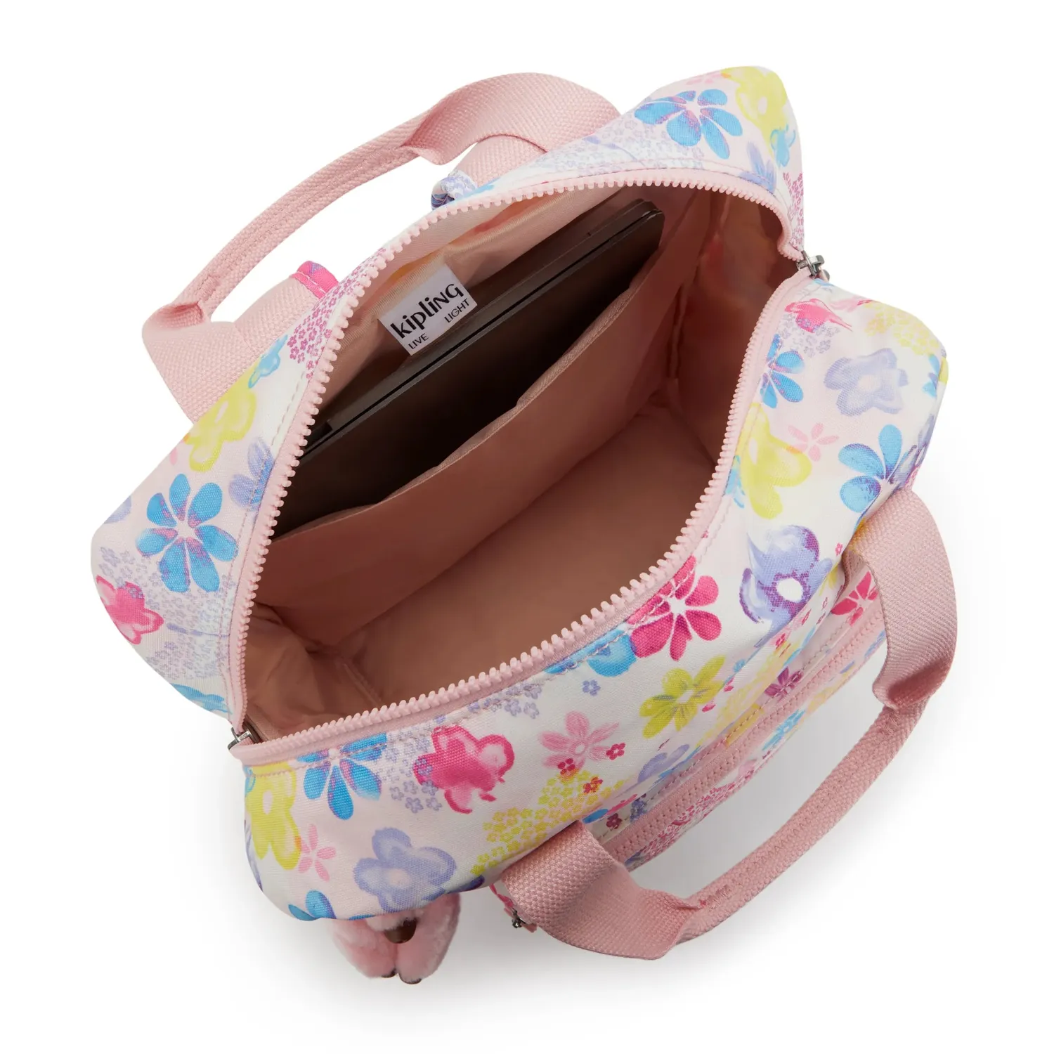 Kipling Buddy rugzak flower stamp medium laptopvak