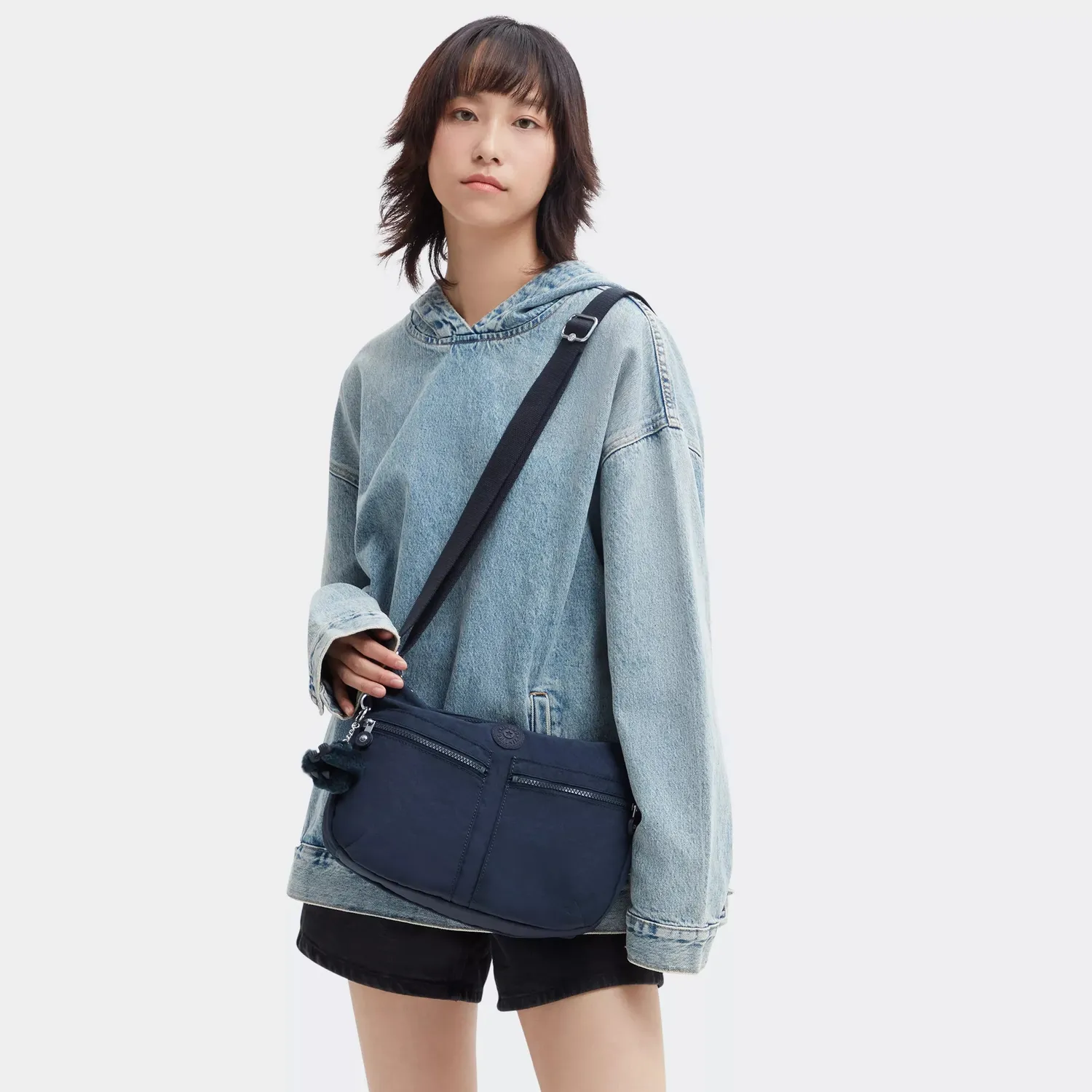 Kipling Izellah schoudertas Blue Bleu 2 Medium waterafstotend