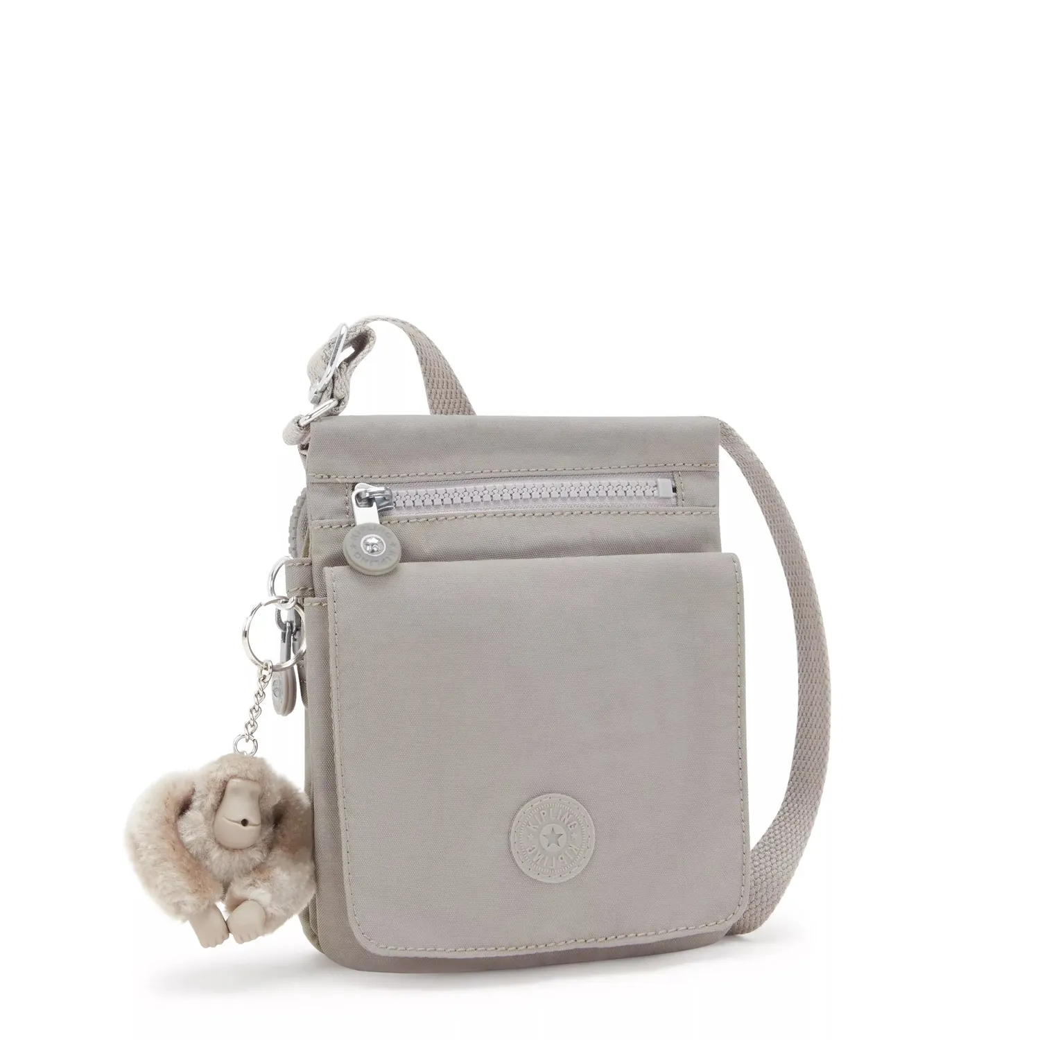 Kipling New Eldorado crossbody tas Grey Gris klein licht