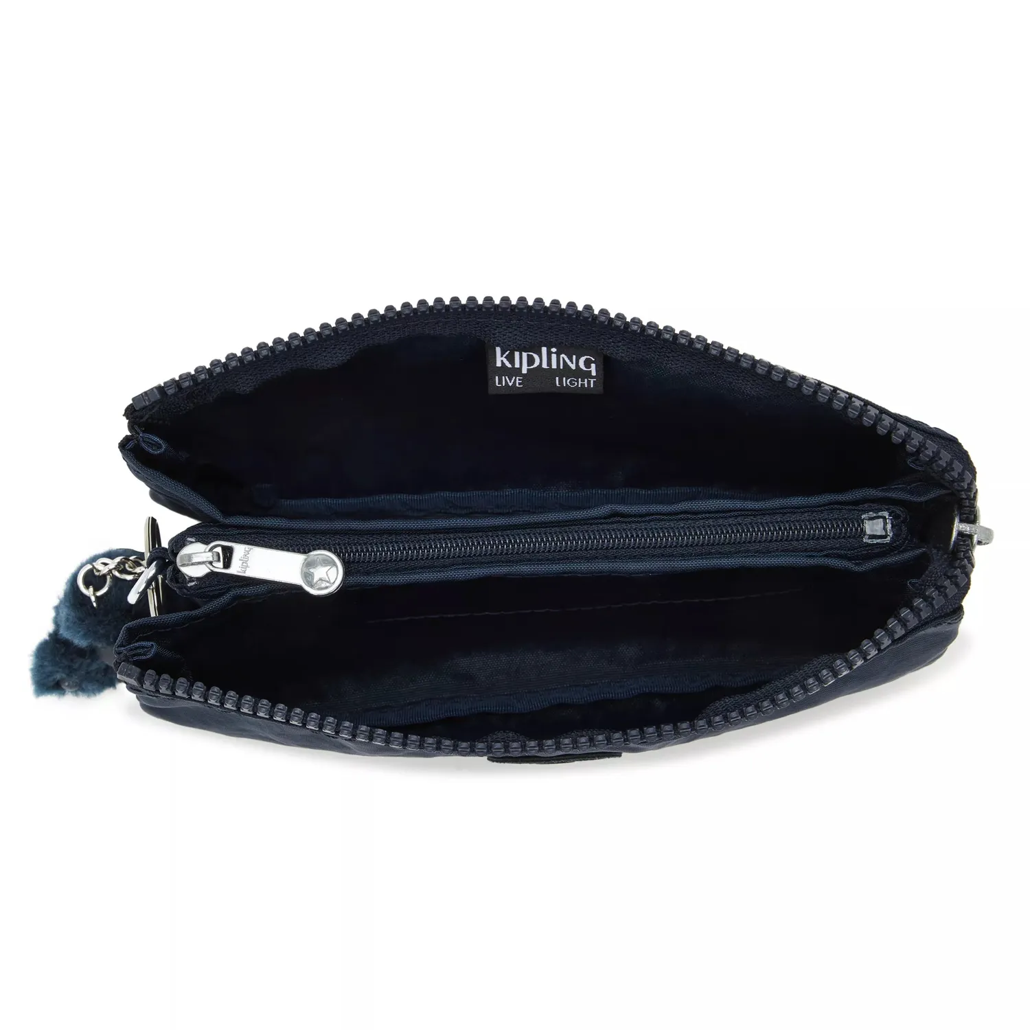 Kipling Creativity L buidelzak Groot Blue Bleu 2 blauw
