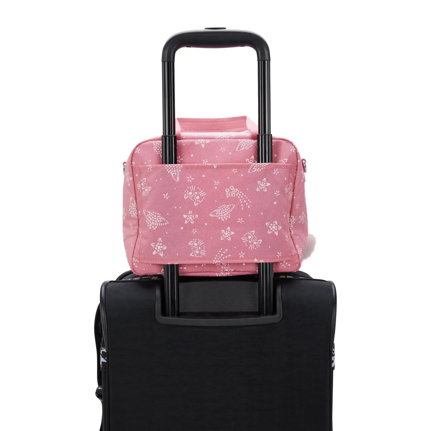 Kipling Miyo lunchtas Groot Glitter Cats geïsoleerd