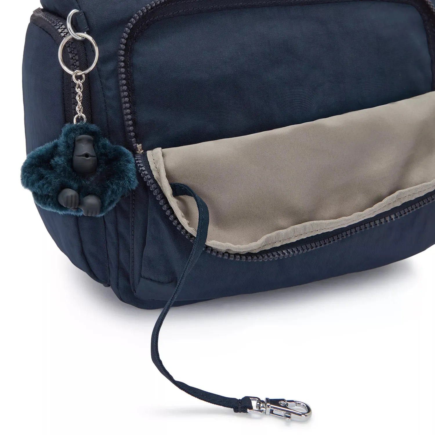 Kipling Gabb crossbody tas Blue Bleu 2 groot handenvrij