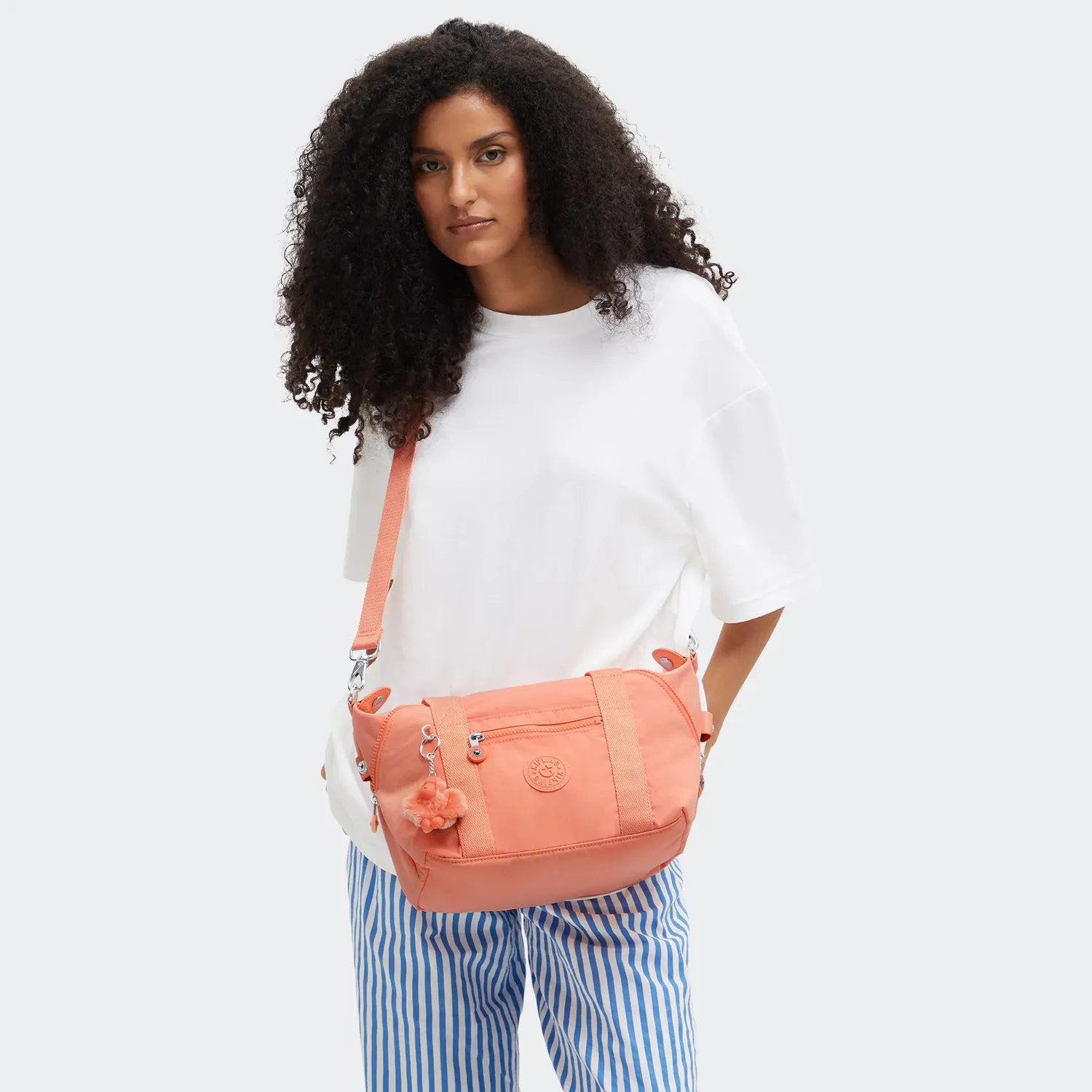 Kipling Art Mini schoudertas Pinky Orange klein waterafstotend
