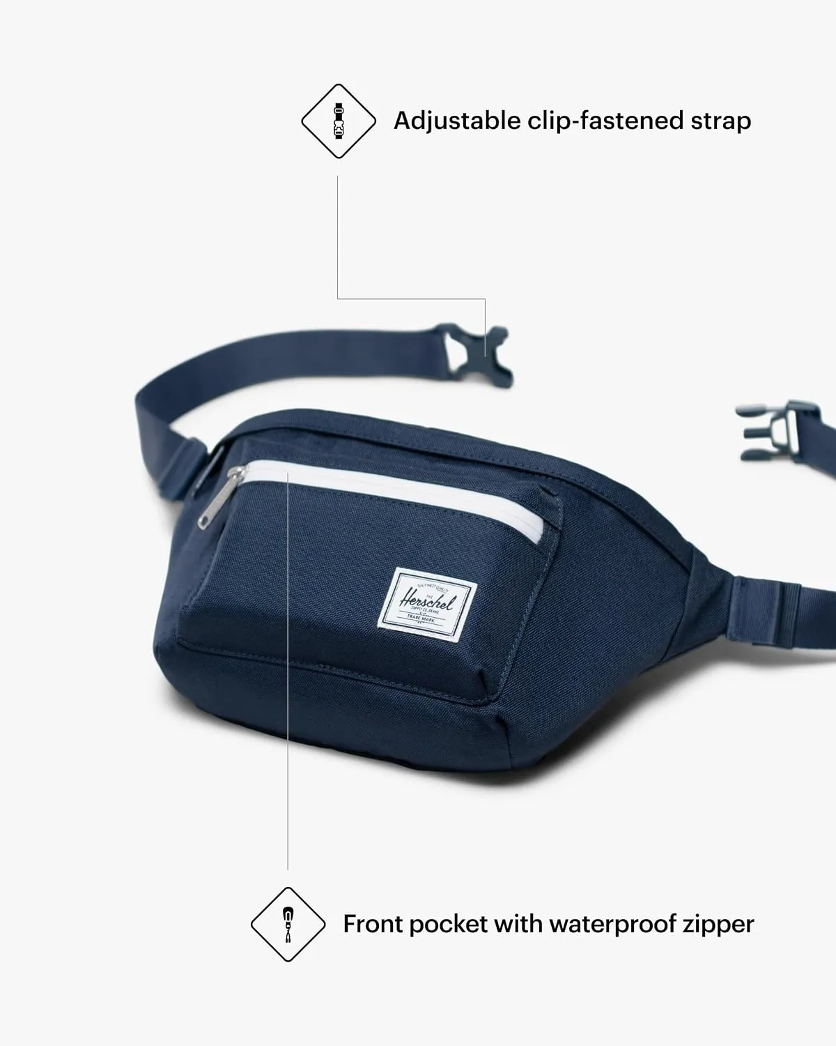 Herschel Pop Quiz heuptasje Navy canvas