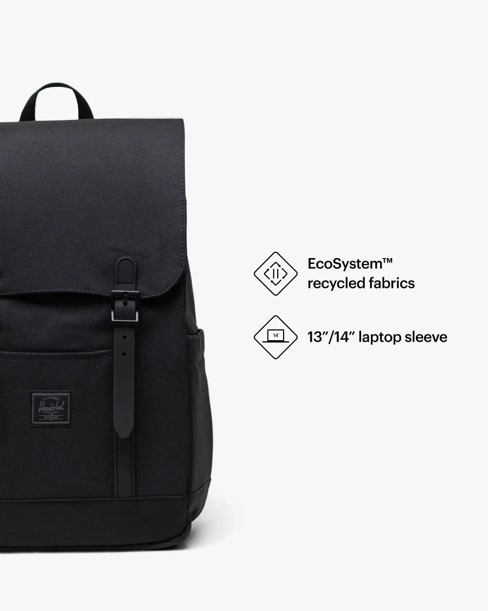 Herschel Retreat rugzak 23L Black Tonal canvas