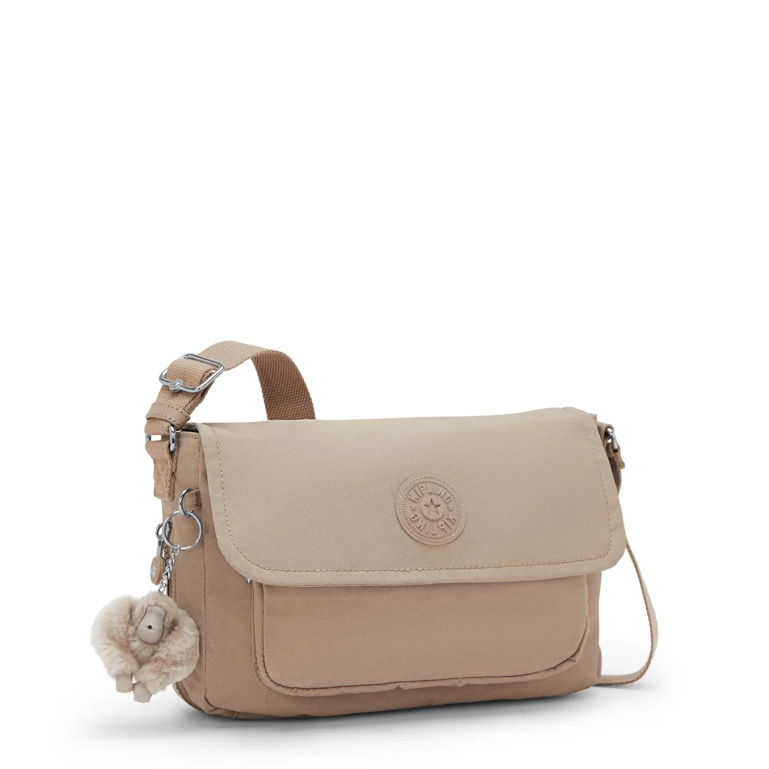 Kipling Dalma crossbody medium tan beige handsfree