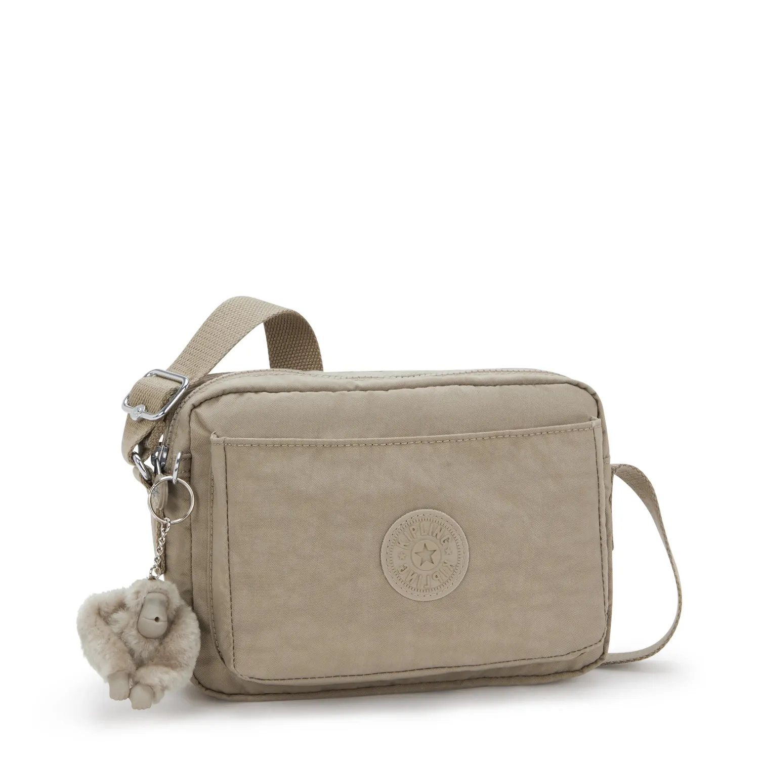 Kipling Abanu M crossbody tas Soft Taupe – 2 vakken