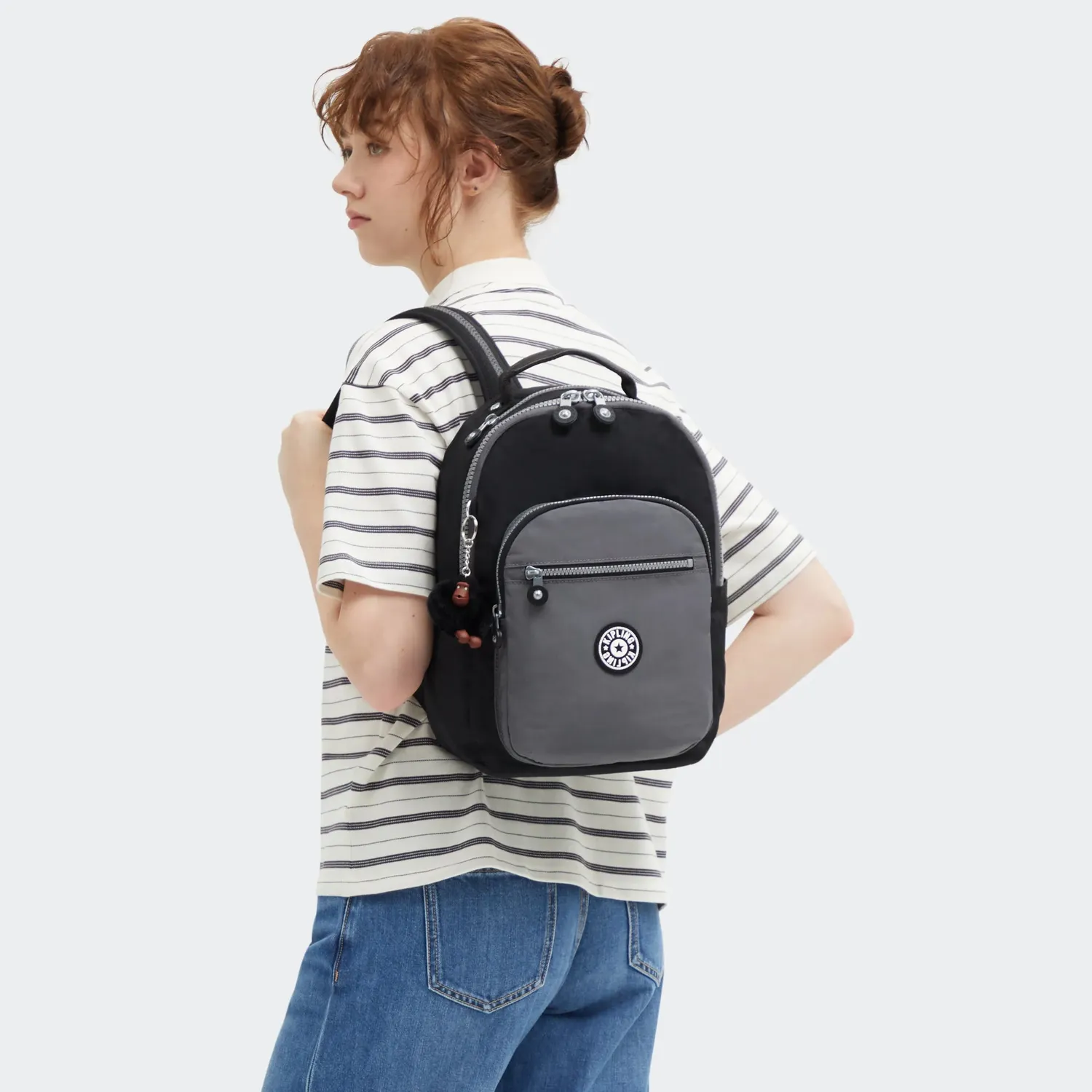 Kipling Seoul S rugzak Klein Space Black Block waterafstotend