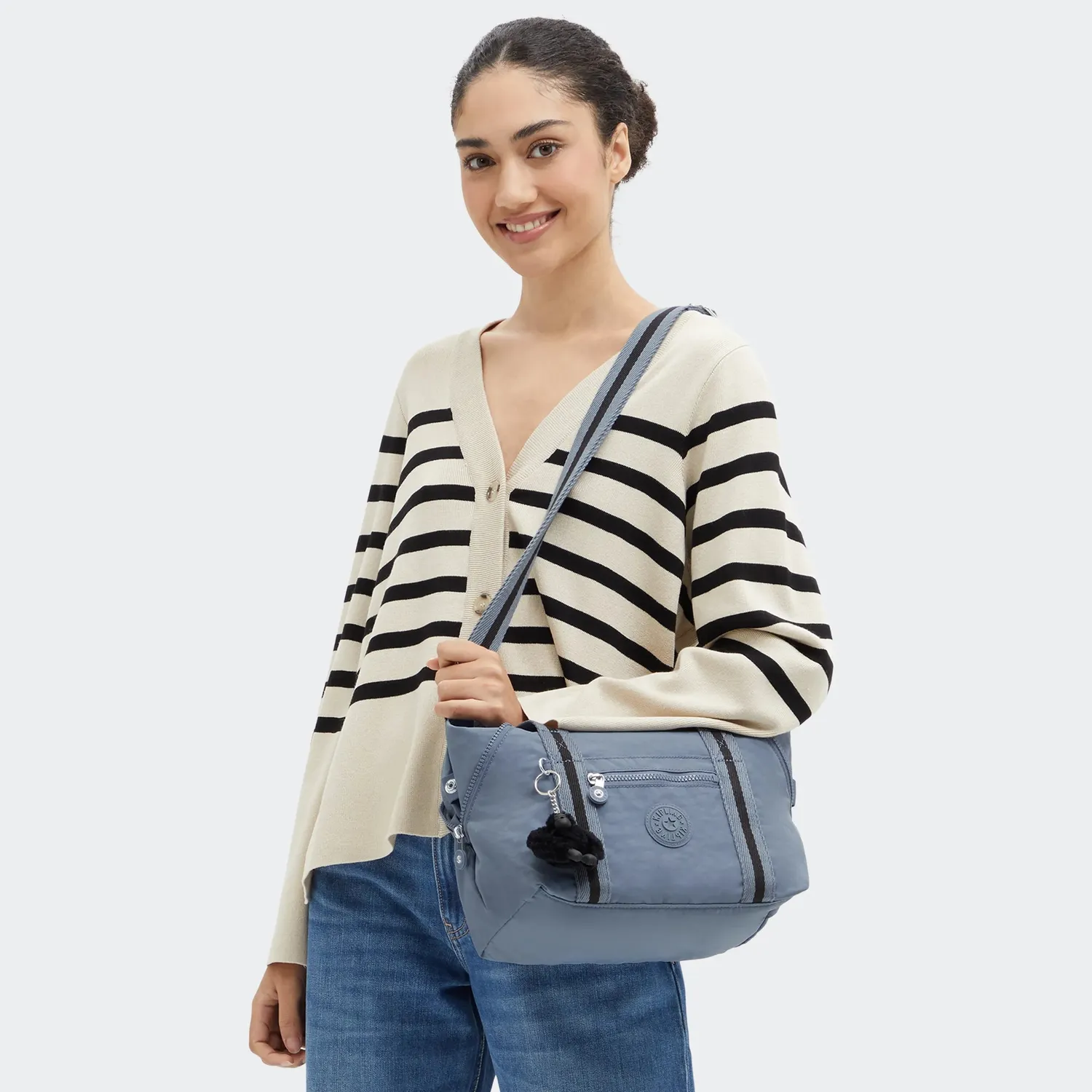 Kipling Art Mini schoudertas Blue Stone klein waterafstotend