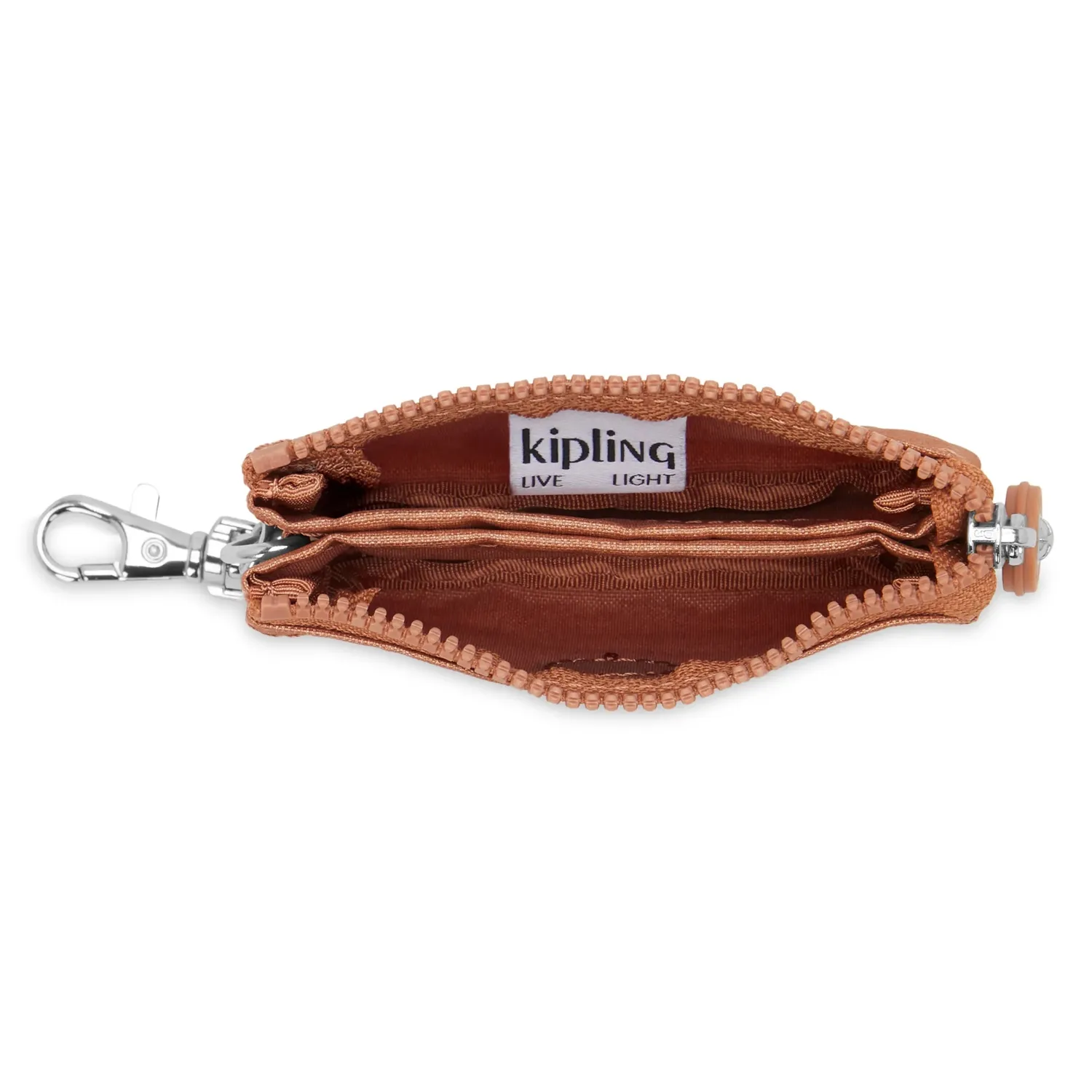 Kipling Mini Creativity portemonnee Copper Glimmer met sleutelring