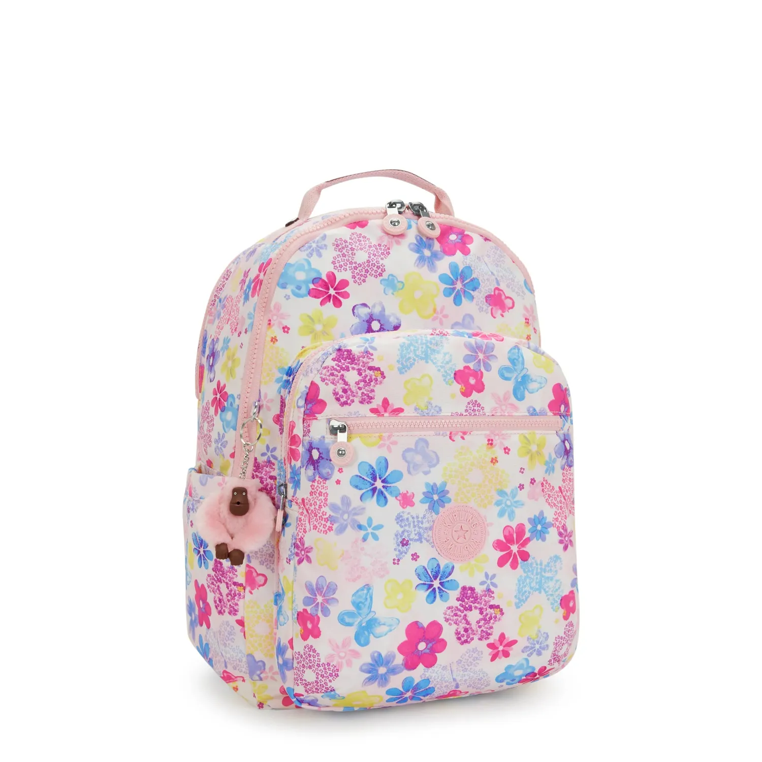 Kipling Seoul College Extra rugzak Groot Flower Stamp 15 inch