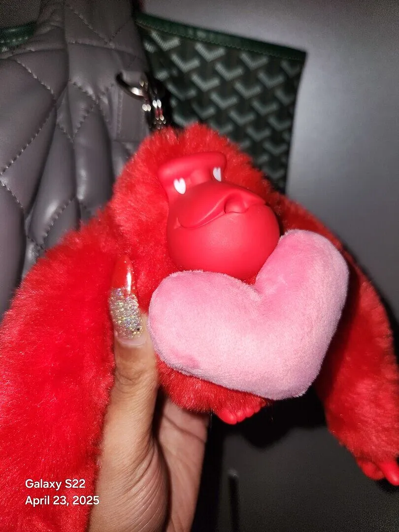 Kipling Valentine Monkey XL sleutelhanger Groot Red Valentine