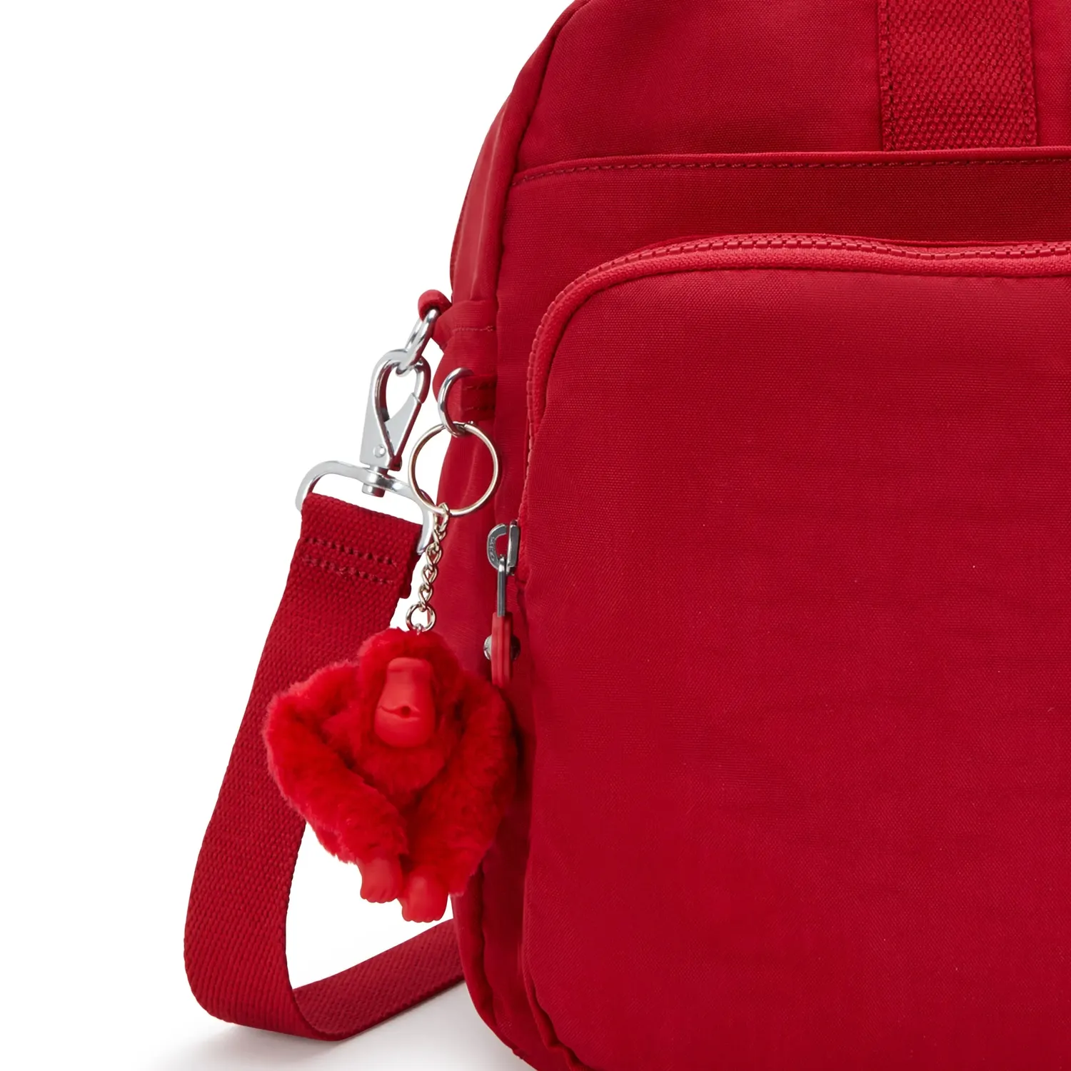 Kipling Defea XL weekendtas Medium Ruby Red met laptopvak