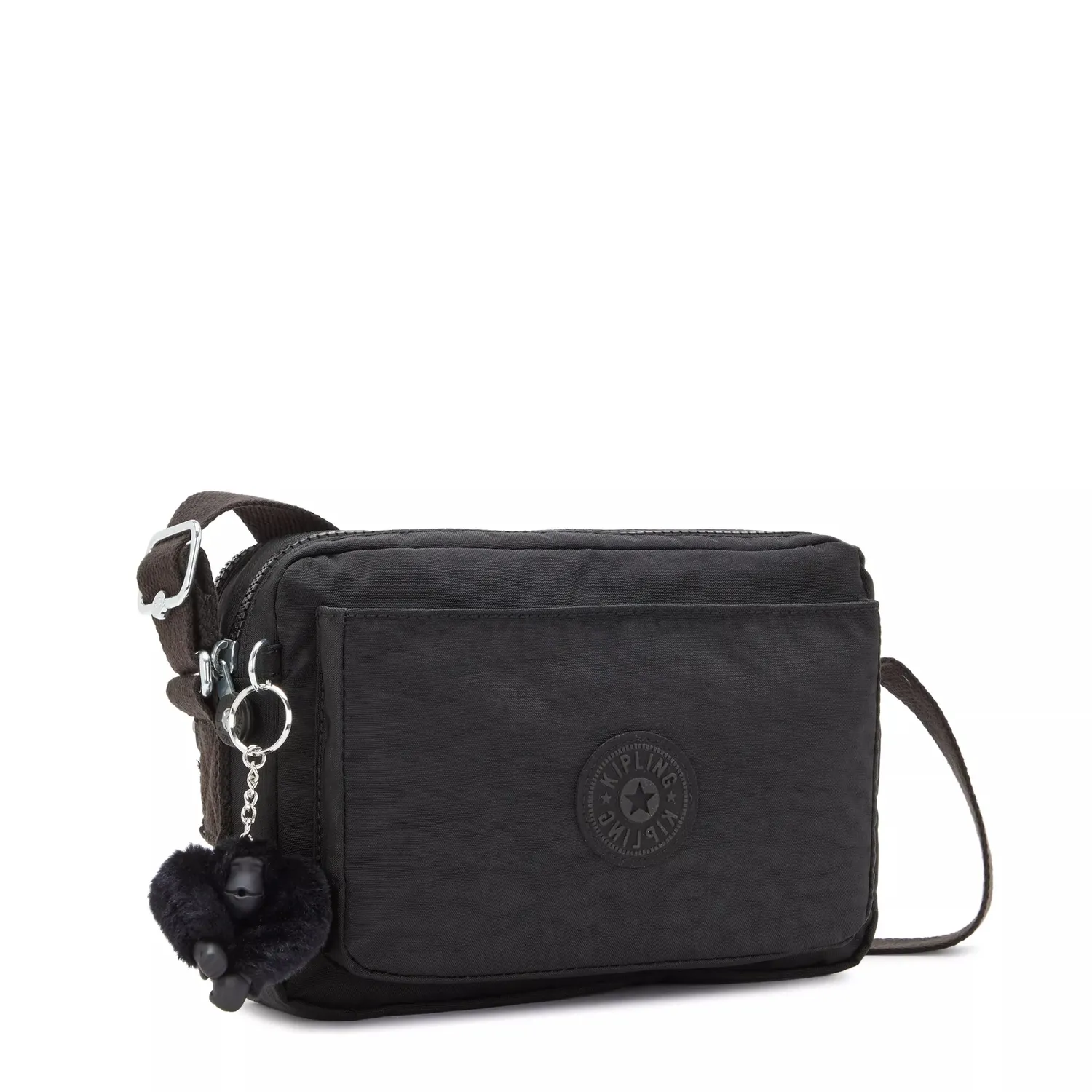 Kipling Abanu M crossbody tas Medium Black Noir afneembare band