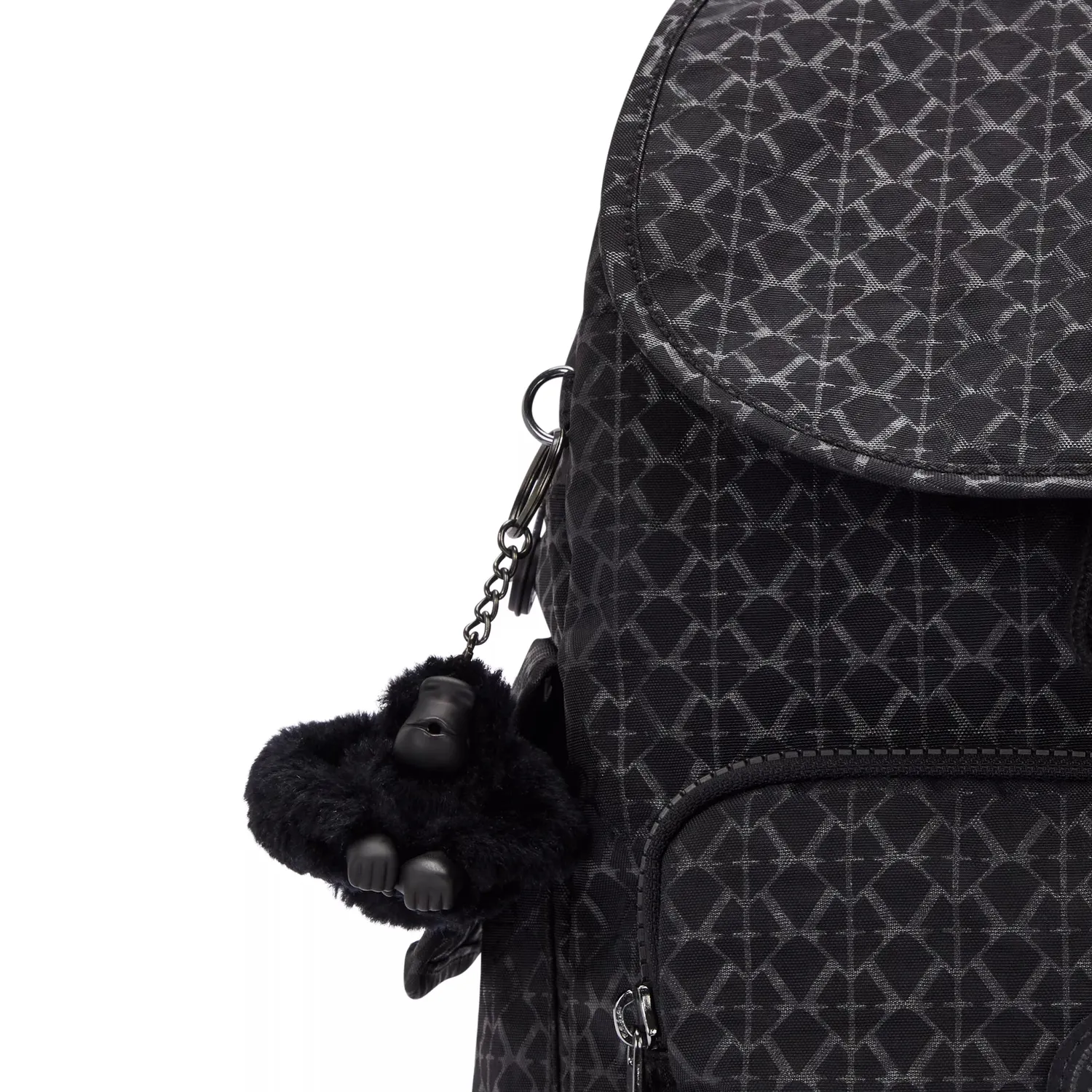 Kipling City Pack S rugzak Signature Emb klein met sleutelhanger