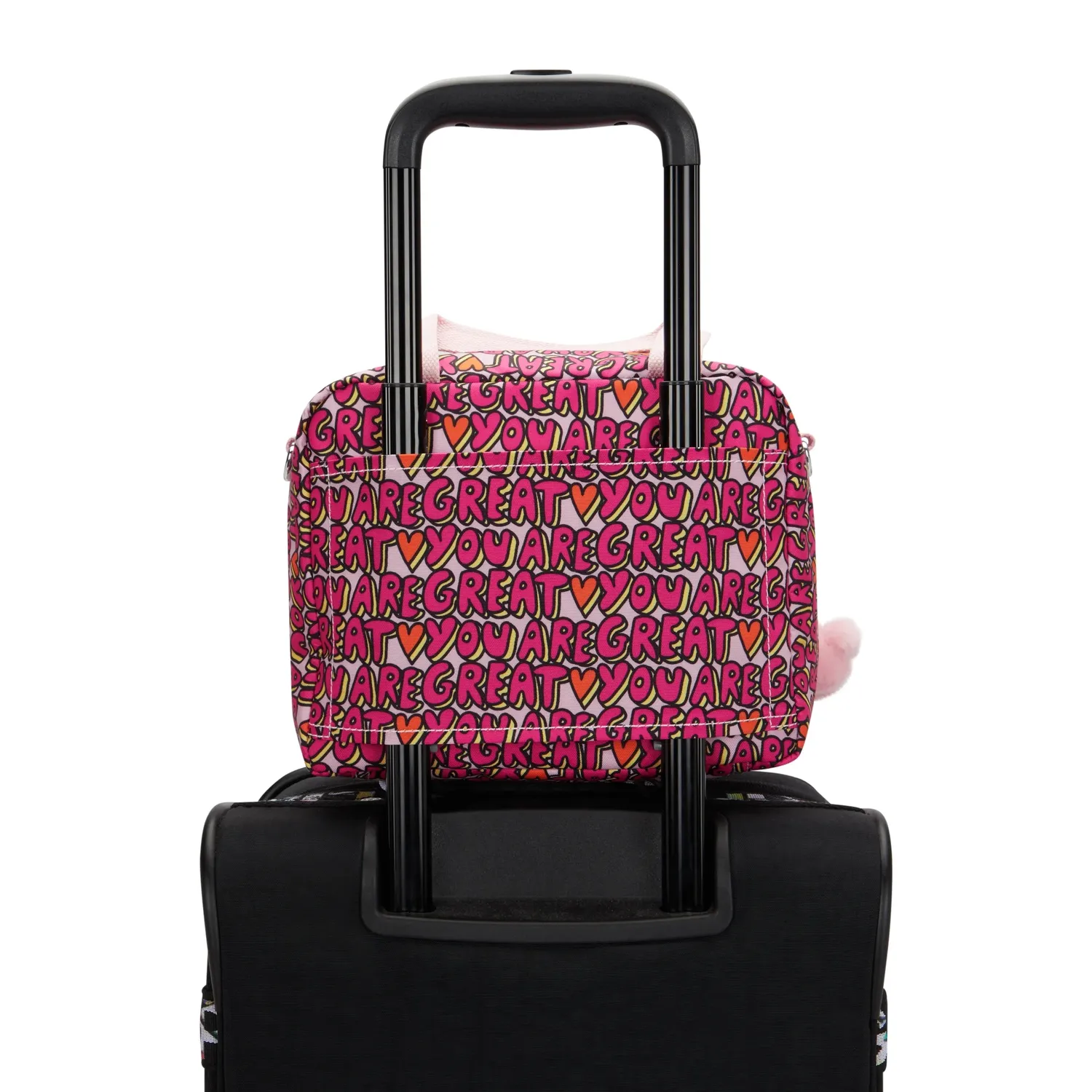 Kipling Miyo lunchtas U R Great Print geïsoleerd