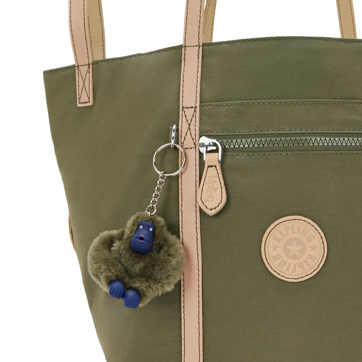 Kipling Raimo schoudertas Cotton Khaki klein