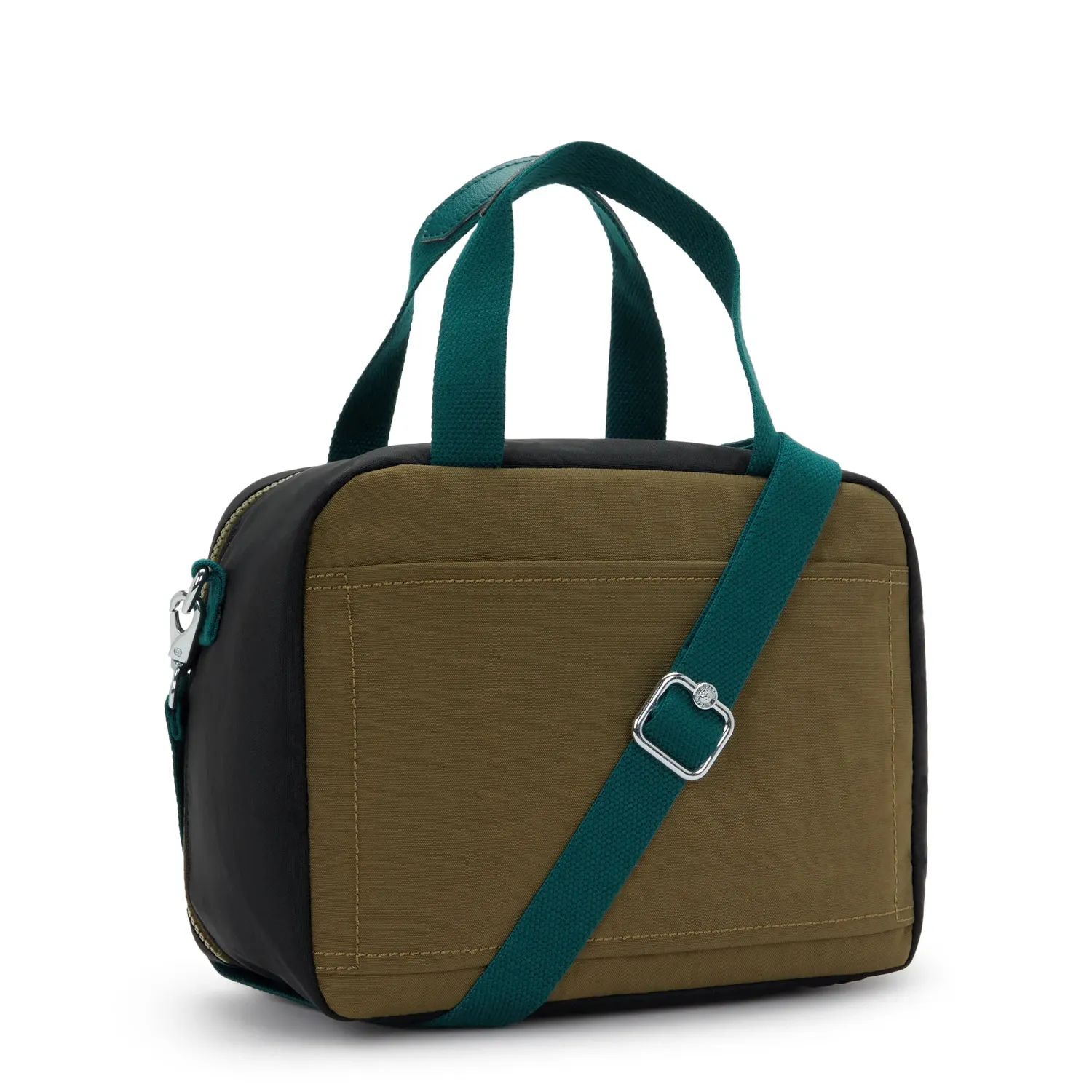 Kipling Miyo lunchtas Black Khaki Block groot geisoleerd