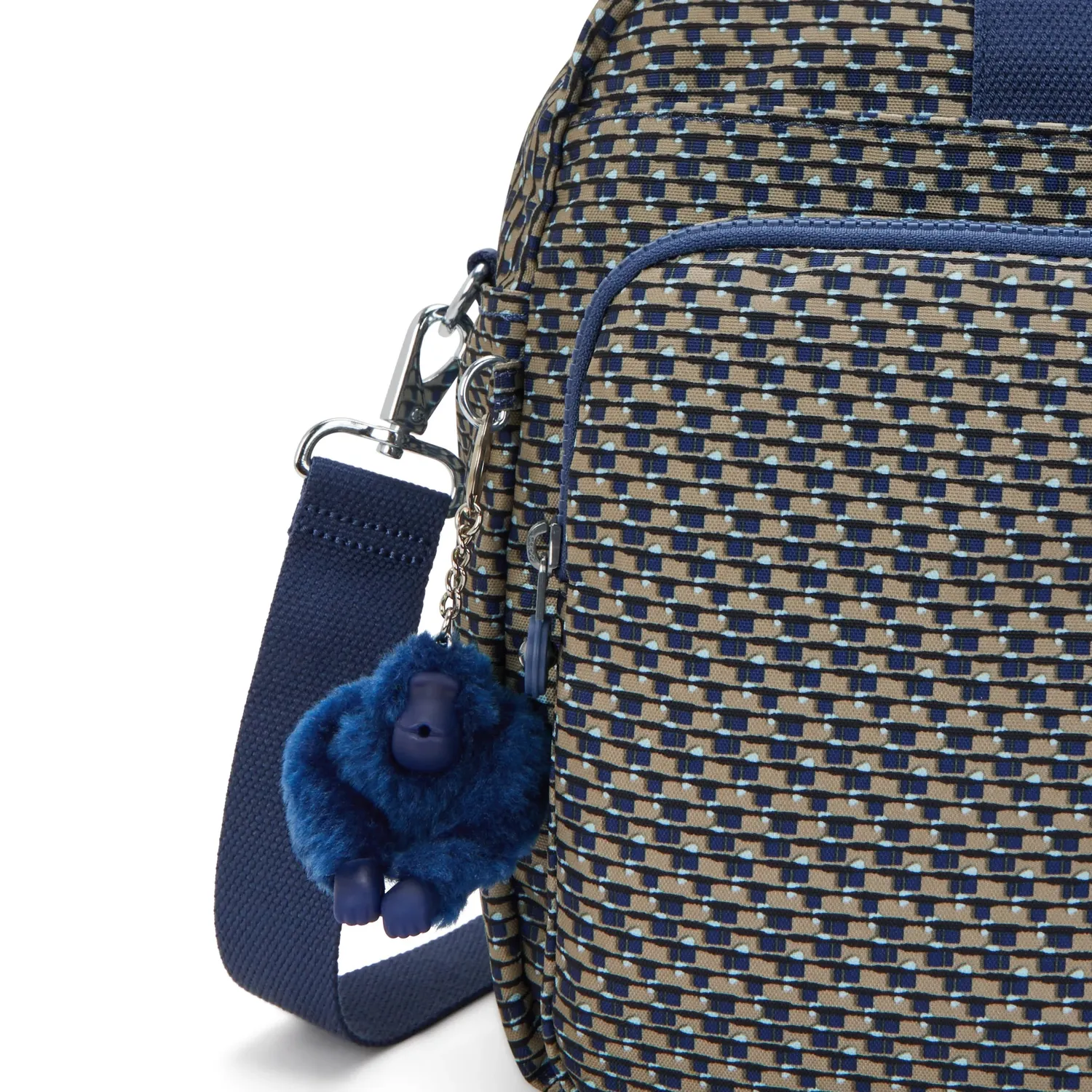 Kipling Defea XL weekendtas Medium Blue on Wire met laptopvak