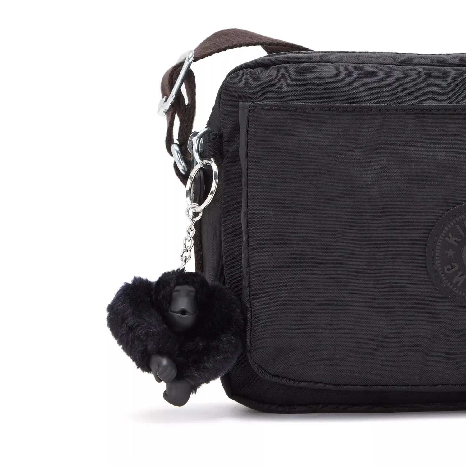 Kipling Abanu M crossbody tas Medium Black Noir afneembare band