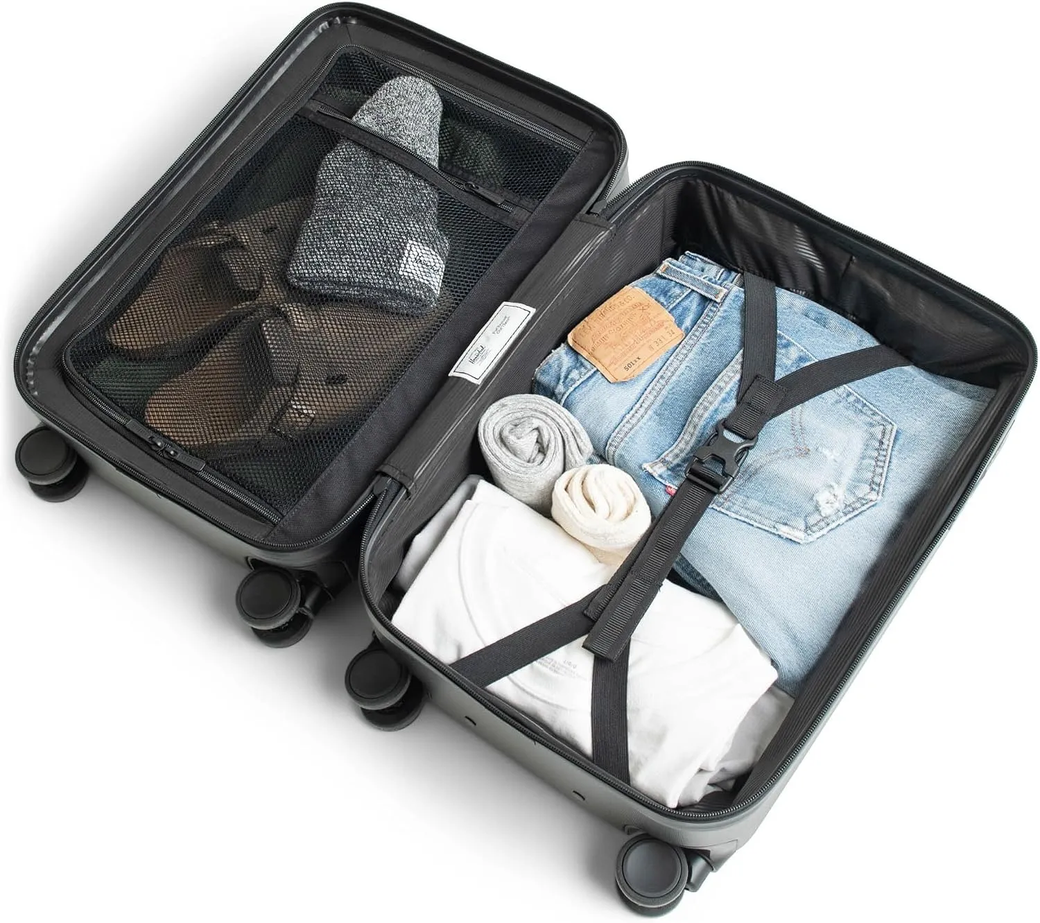 Herschel Supply Heritage Hardshell Medium EXP koffer zwart hardcase