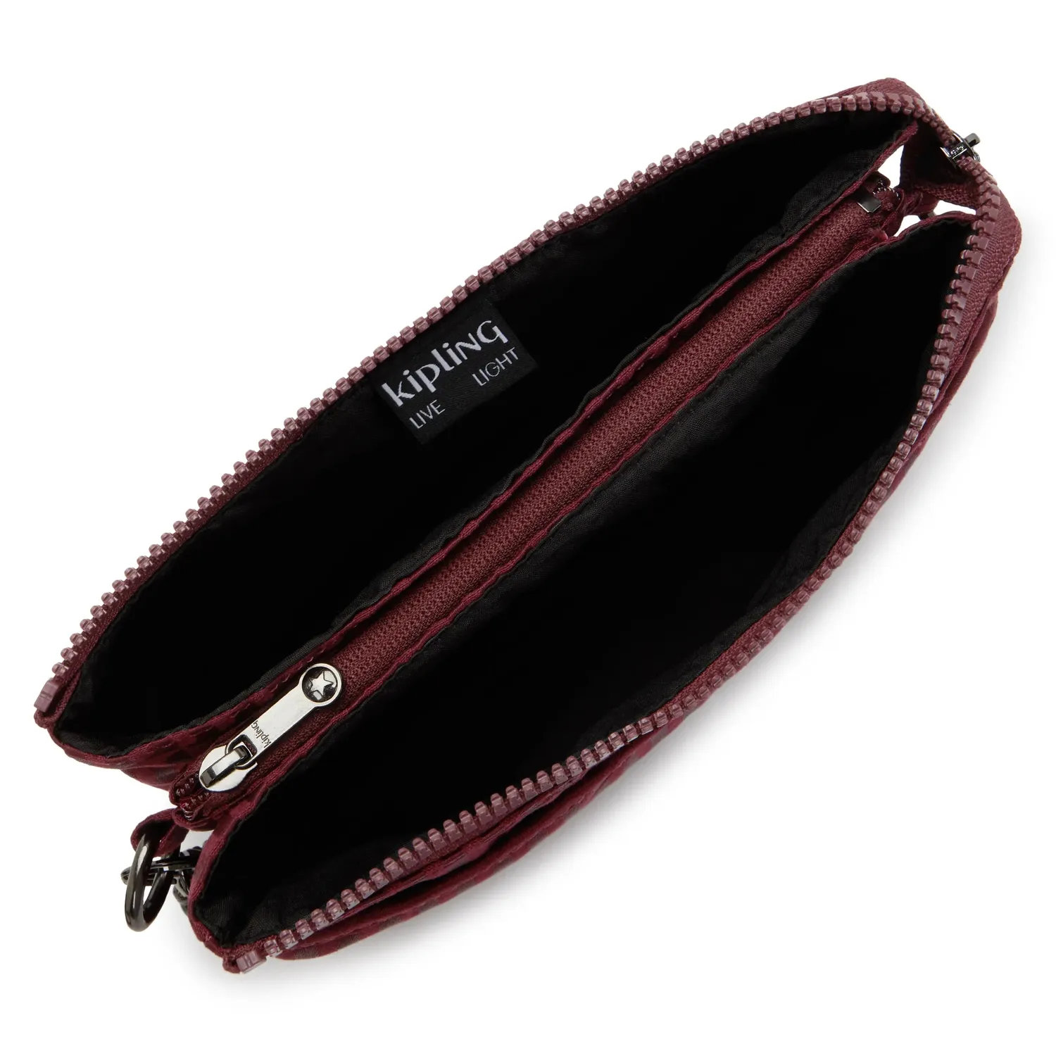 Kipling Riri crossbodytas Klein Maroon Tile Jacquard print