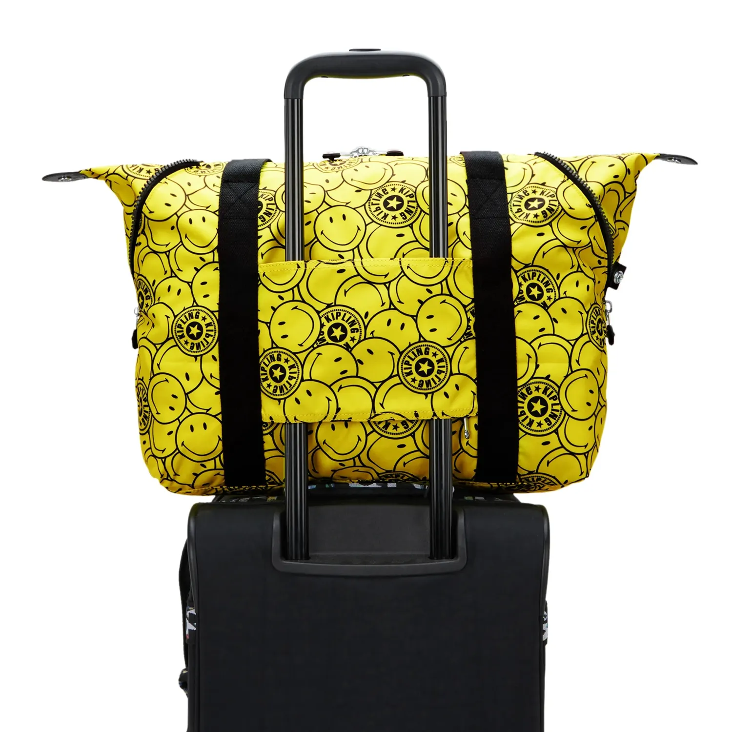 Kipling Art M draagtas Yellow Fun Ball groot Smiley