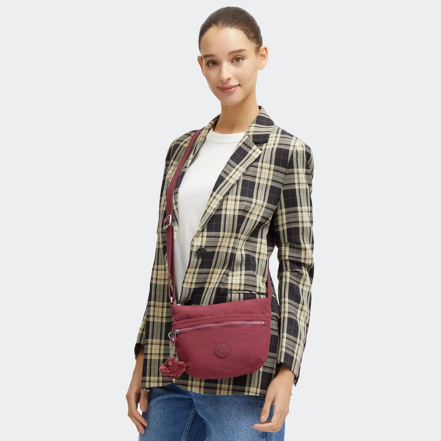 Kipling Arto S crossbody tas Lounge Wine klein waterafstotend