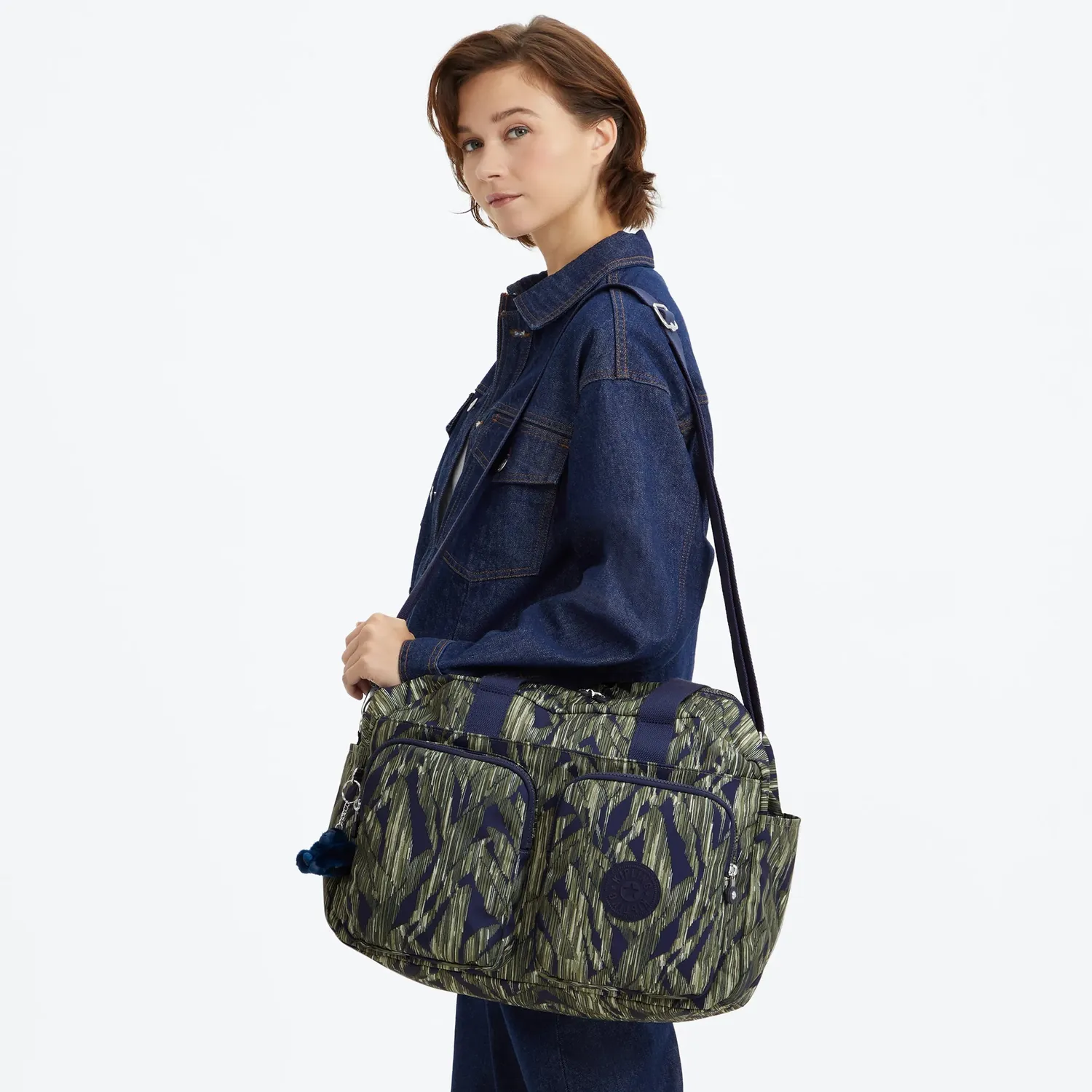 Kipling Defea XL weekendtas Medium Striped Grasses print
