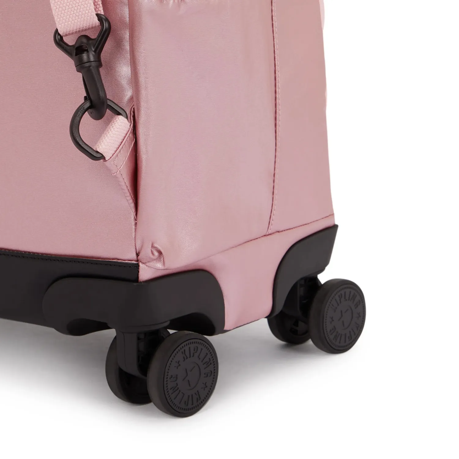Kipling New Zea rugzak met wielen Bronze Pink Metallic groot