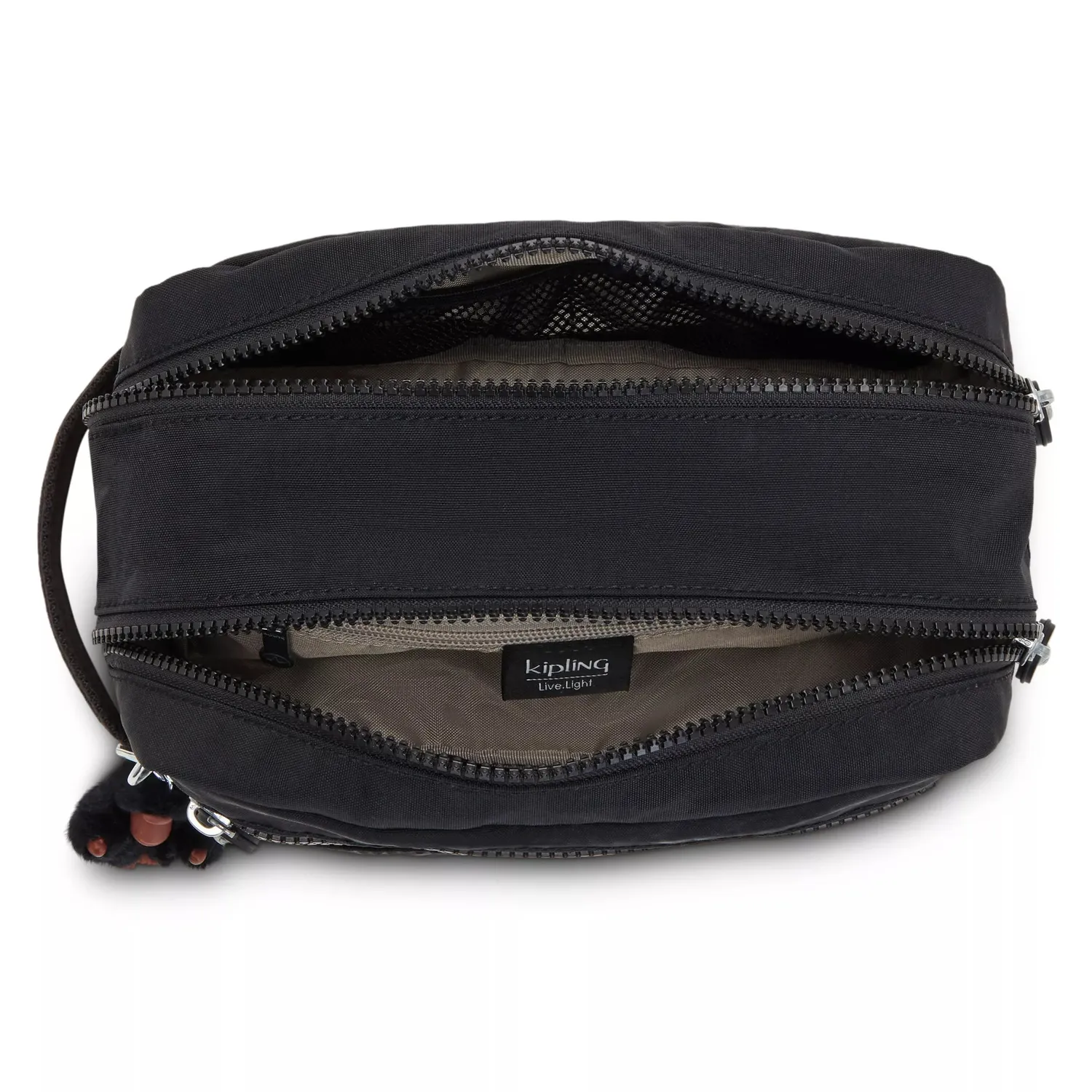 Kipling Amalfi etui groot Black Tonal lichtgewicht