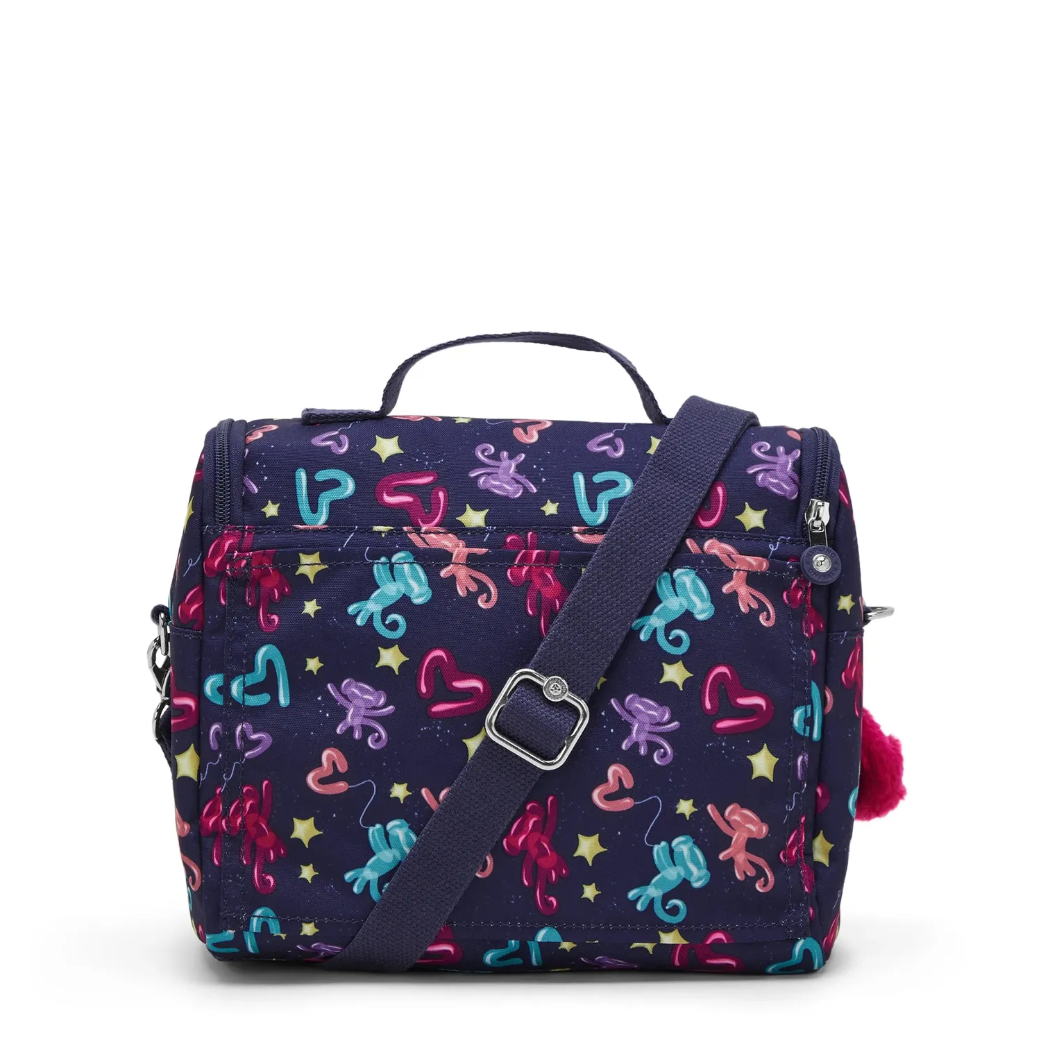 Kipling New Kichirou lunchtas Balloon Monkey Groot met print