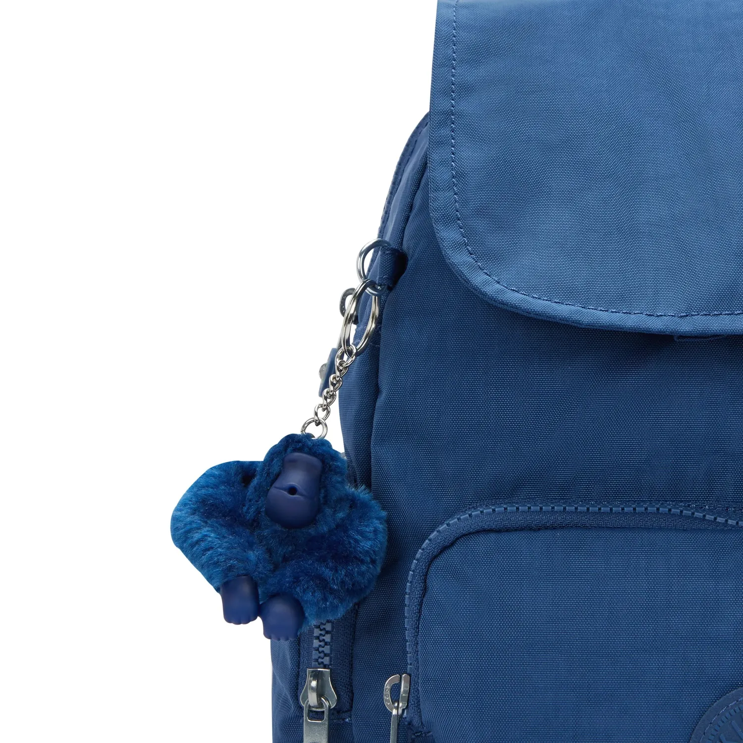 Kipling City Zip S rugzak Casual Blue klein met achtervak