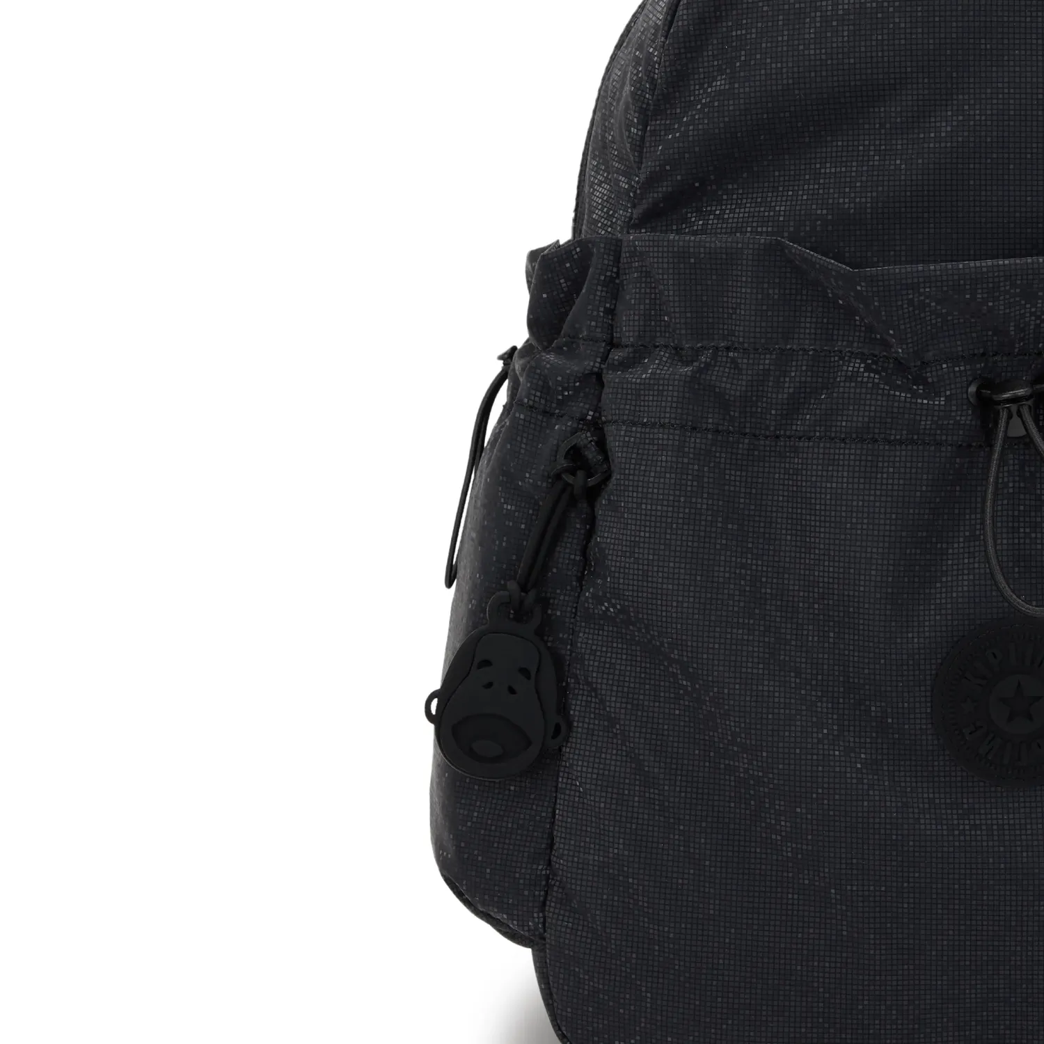 Kipling Amita rugzak Shiny Pixel medium met trekkoordvak