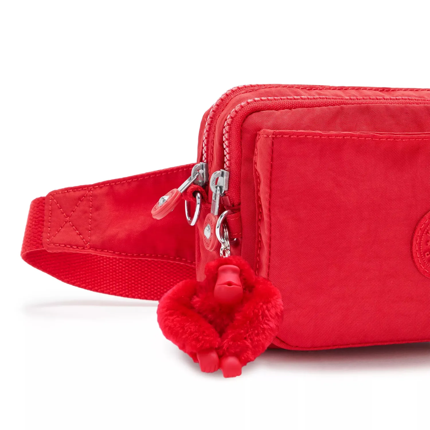 Kipling Abanu Multi schoudertas Klein Red Rouge dubbele rits
