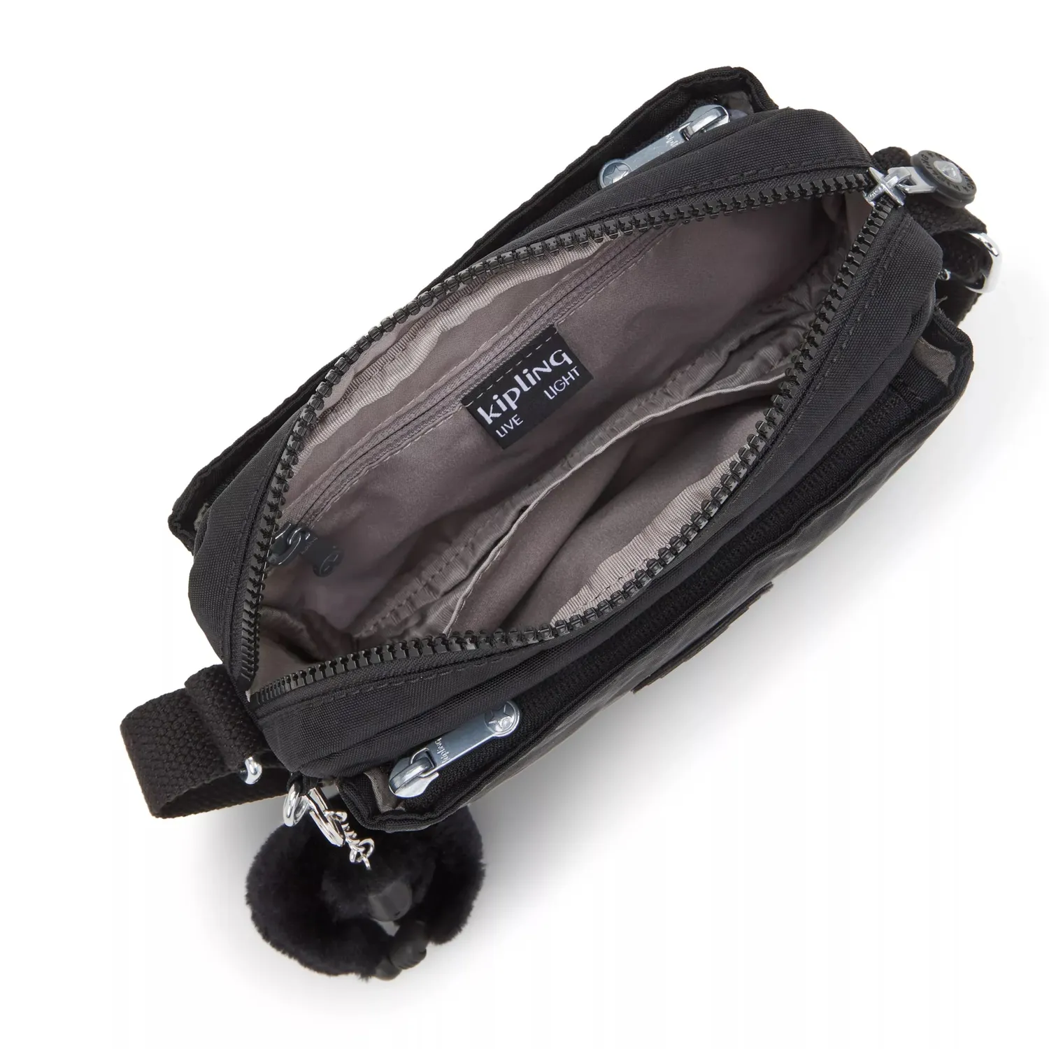 Kipling Abanu crossbody tas klein Black Noir zwart