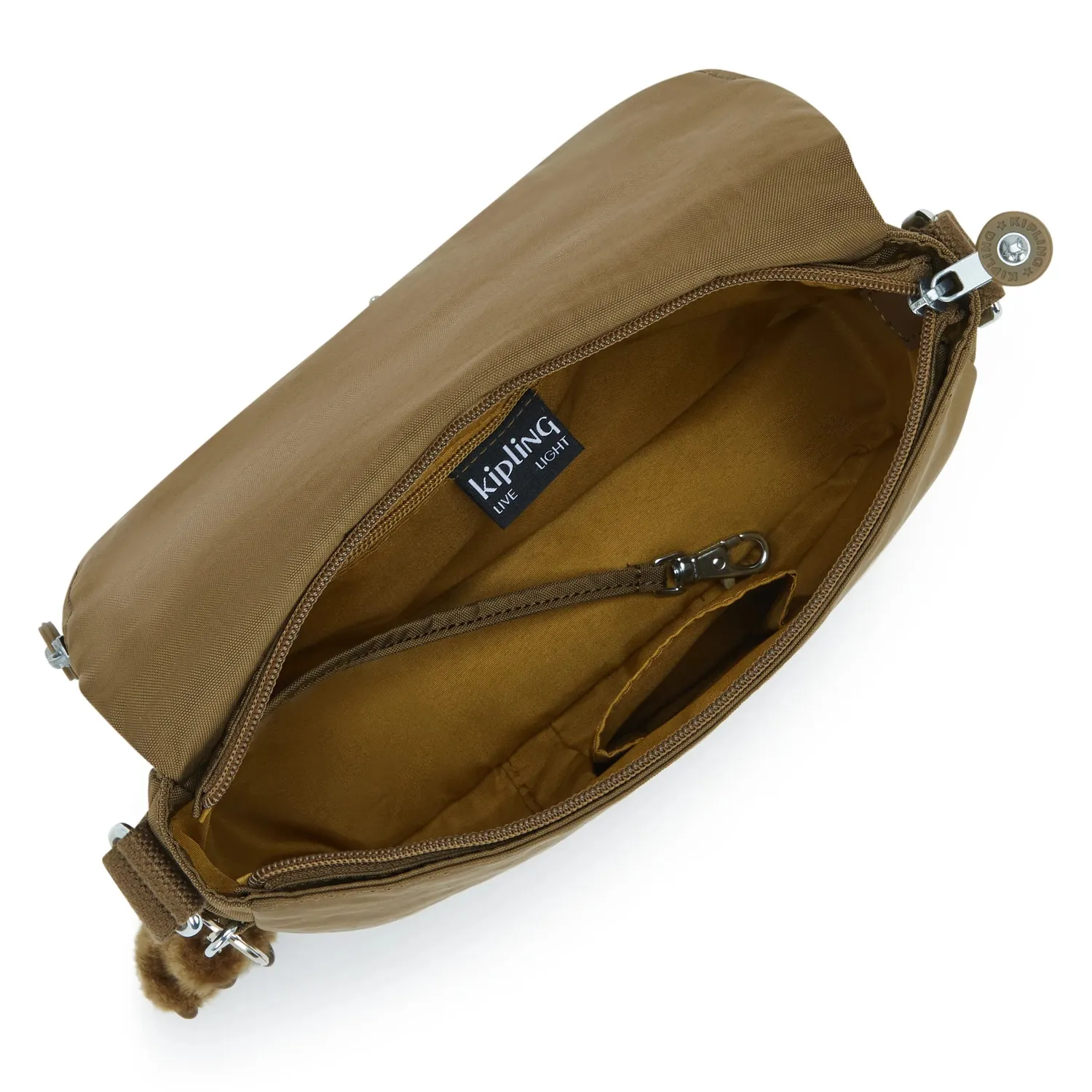 Kipling Earthbeat S schoudertas Smooth Khaki klein crossbody