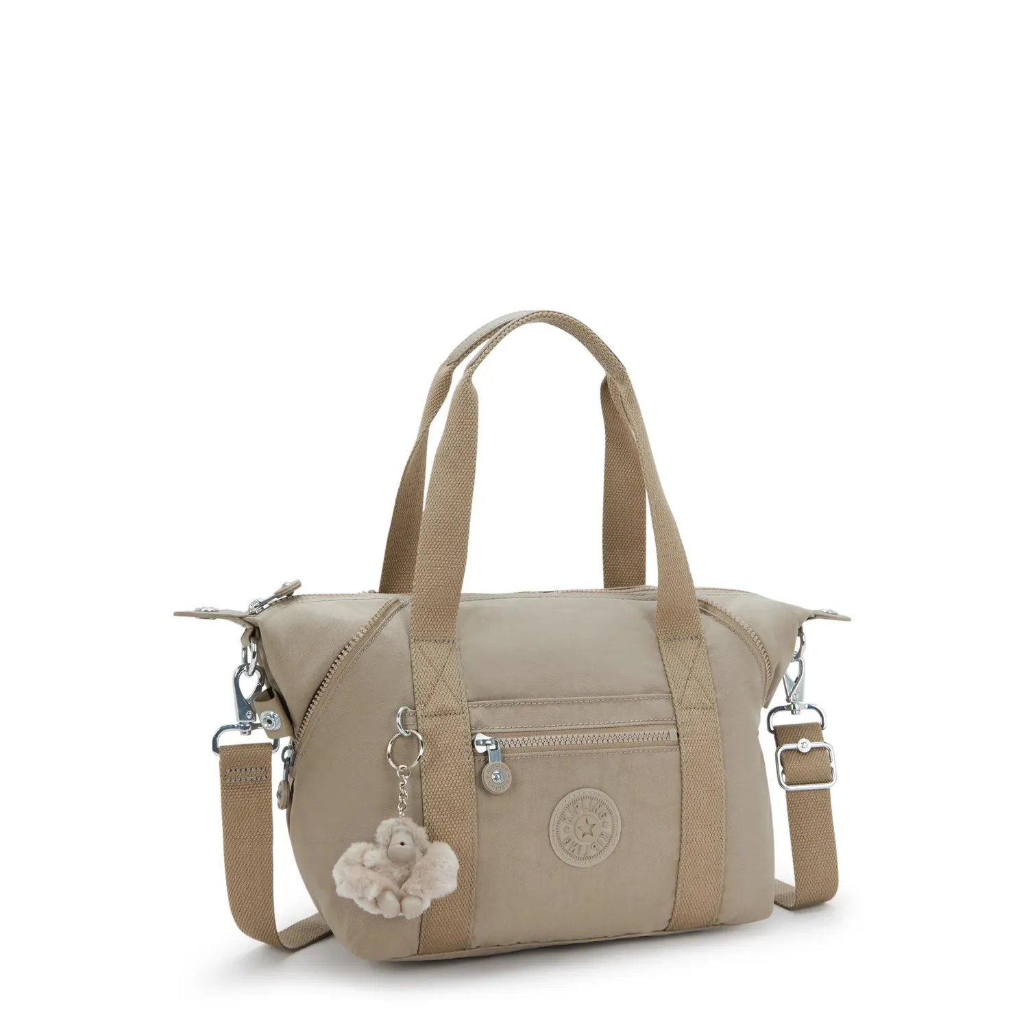 Kipling Art Mini schoudertas Soft Taupe klein waterafstotend