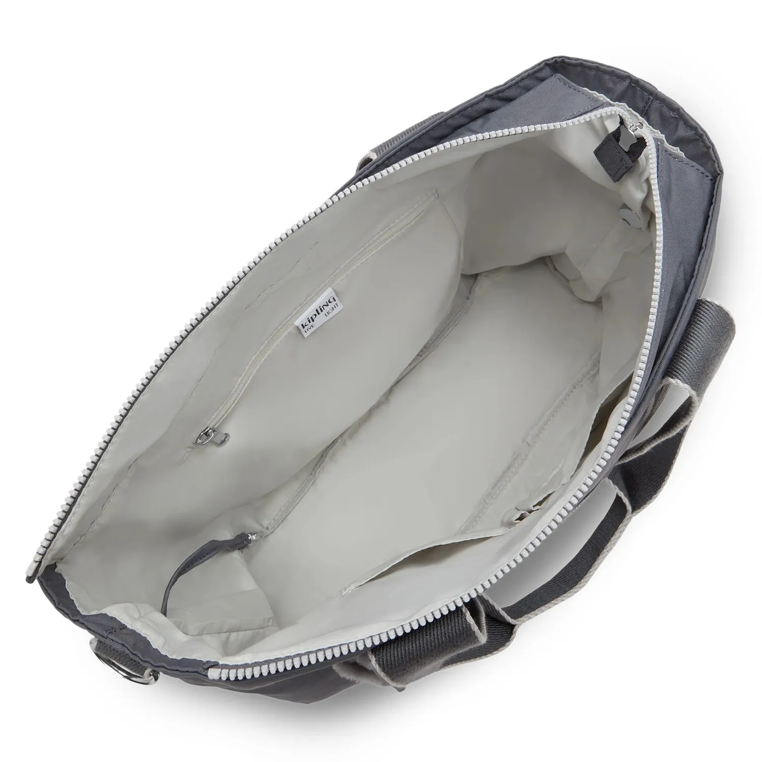 Kipling Minta L Up shopper moonlit grey groot schouderband