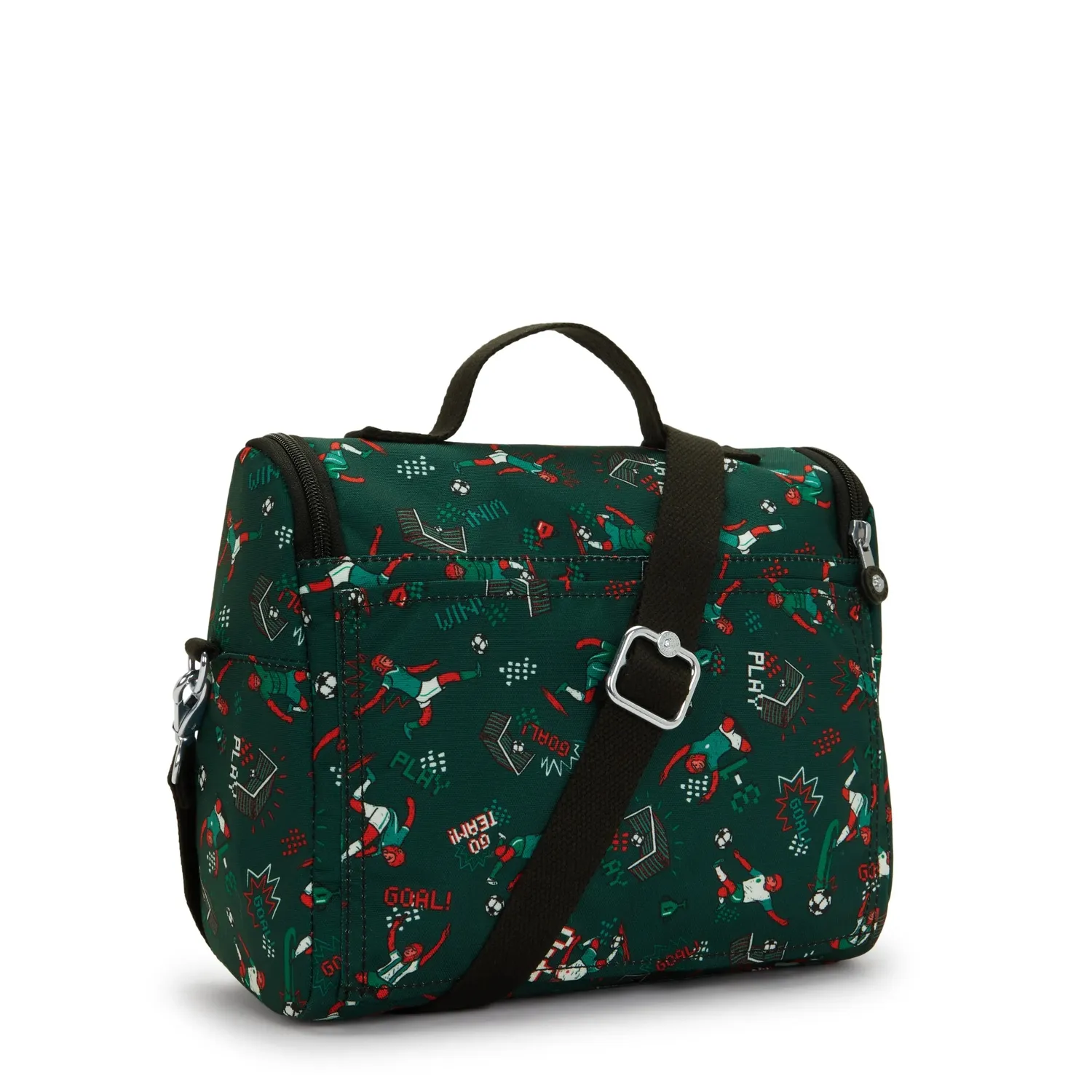 Kipling New Kichirou lunchtas Groot Soccer Print trolleybevestiging